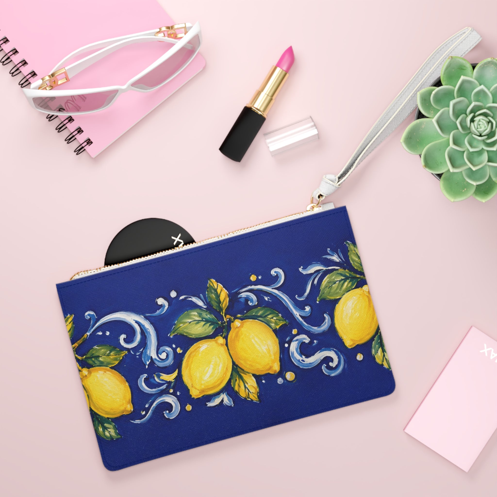 Little Italy Amalfi Blue with Lemon Clutch