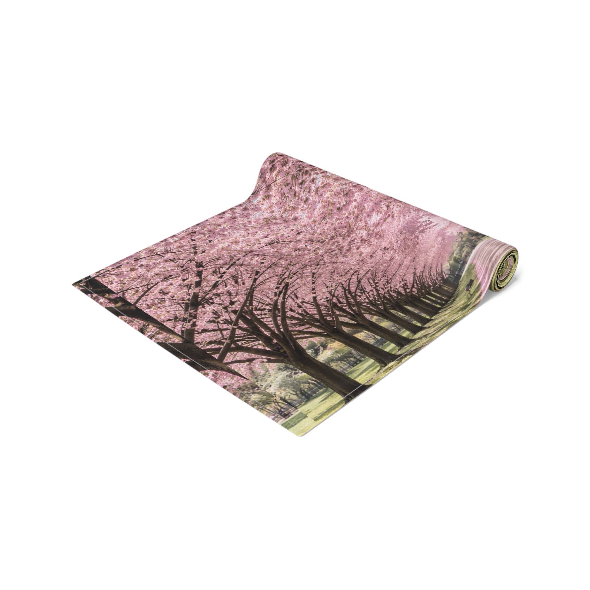 Prospect Park Cherry Blossoms Table Runner — Brooklyn Flowers Dining Table Decor