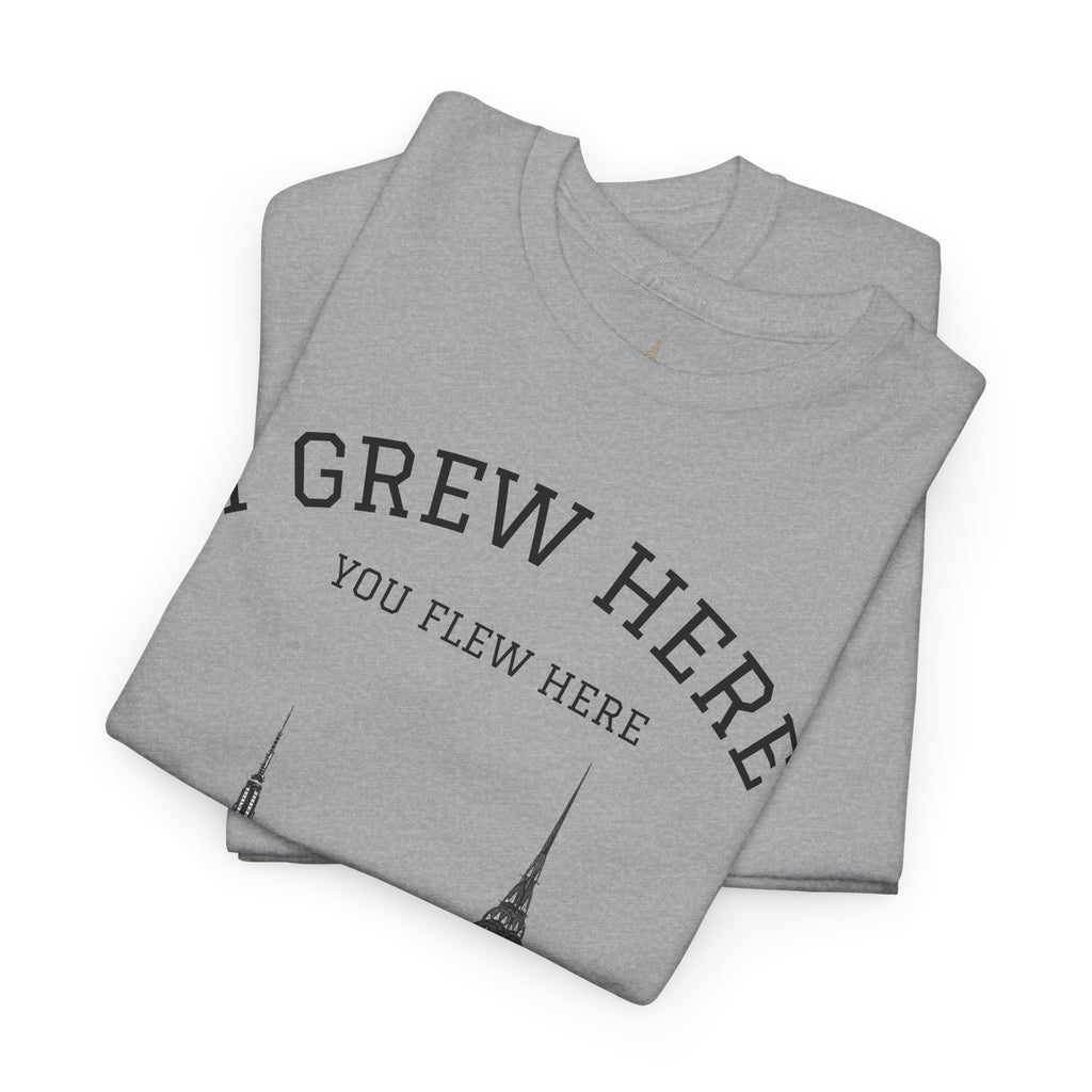 New York City Skyline Tee | I Grew Here You Flew Here Empire State & Chrysler Buildings Manhattan Tee