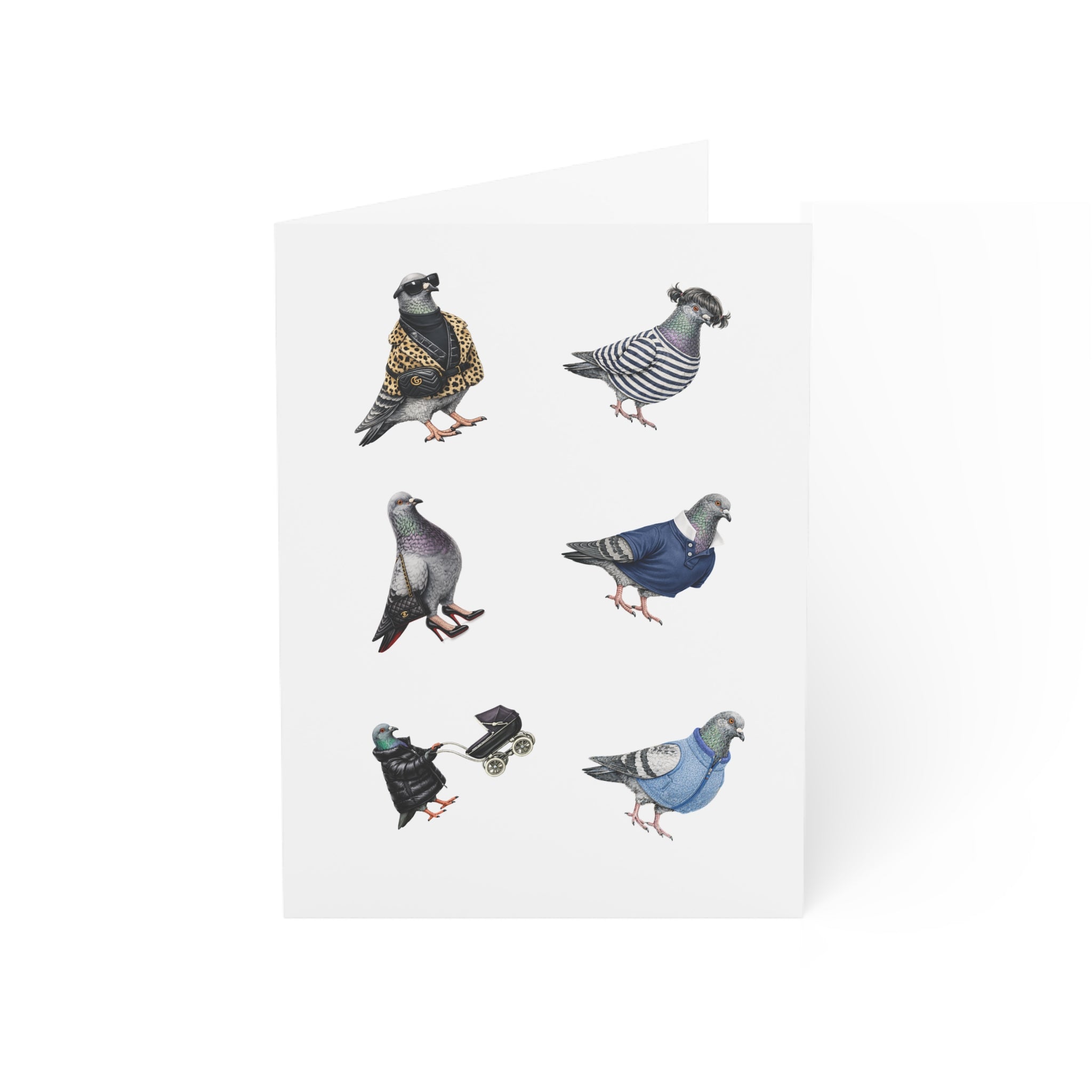 You're One Trendy Bird NYC Pigeon Greeting Cards |  Fashionable Stylish Bird Lover Card Pack