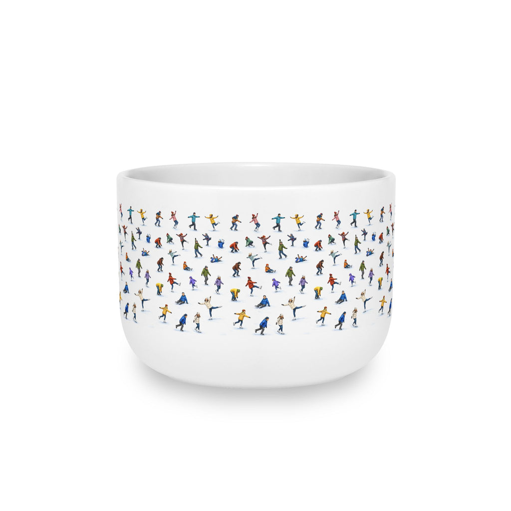 Winter Ice Skaters 25oz Ceramic Soup Bowl