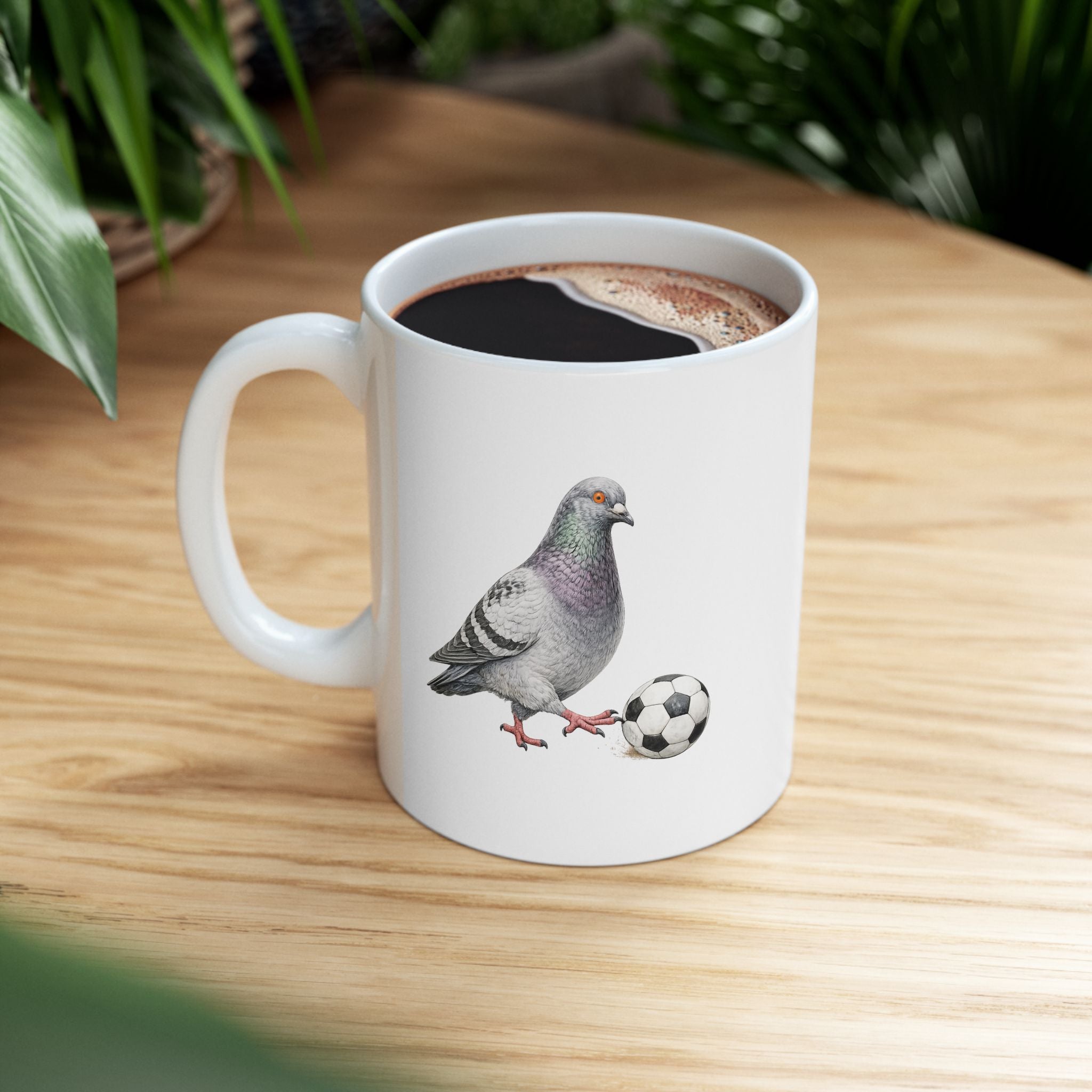 Customizable Corona NYC Pigeon Mug | Soccer Player Bird Lovers Ceramic Coffee Cup