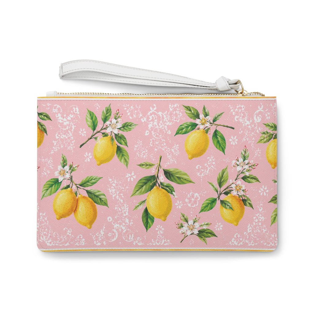 Little Italy Amalfi Pink and White with Lemon 2 Clutch