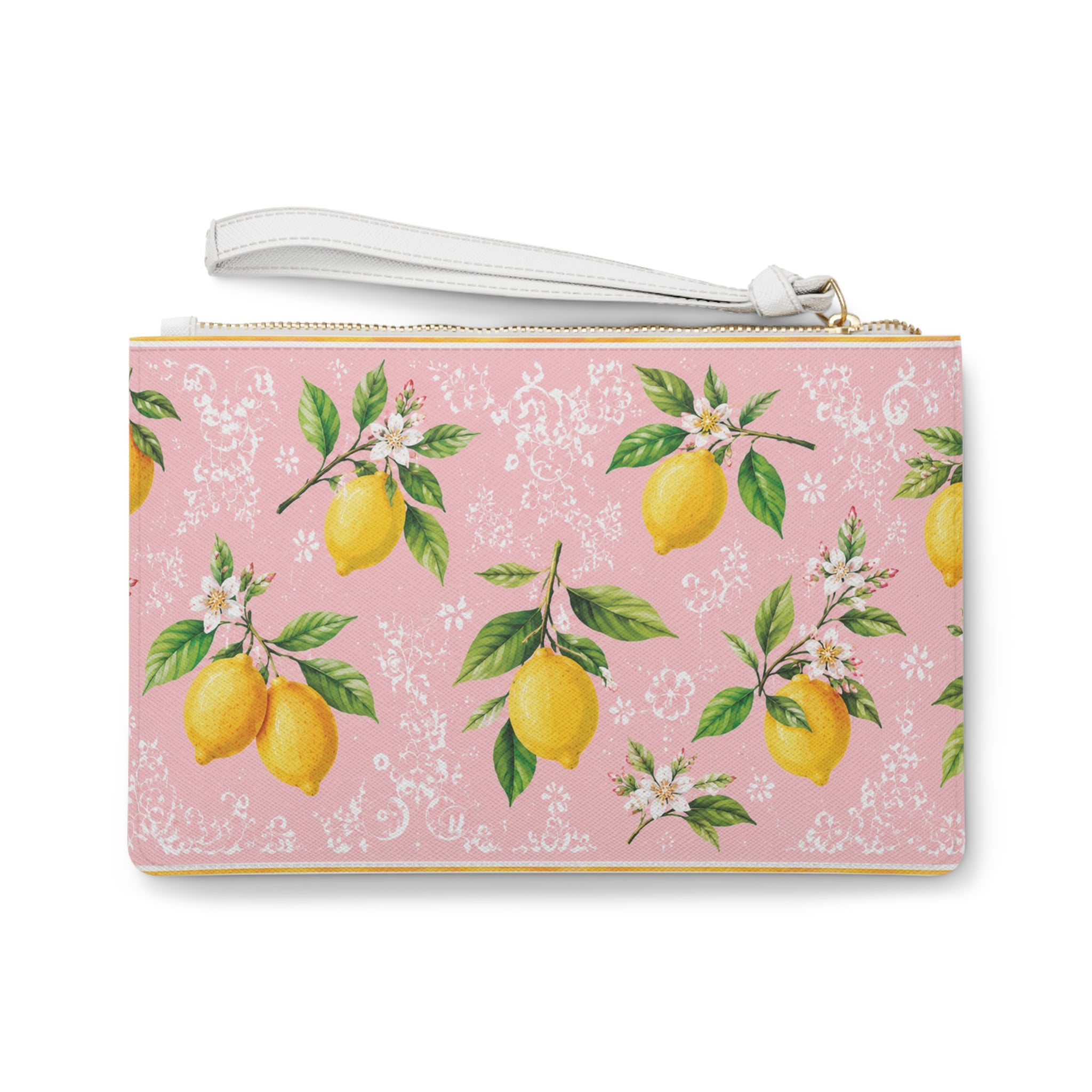 Little Italy Amalfi Pink and White with Lemon 2 Clutch