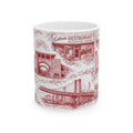 Williamsburg Red and White Toile de Jouy Mug | Brooklyn Ceramic Chinoiserie Mug