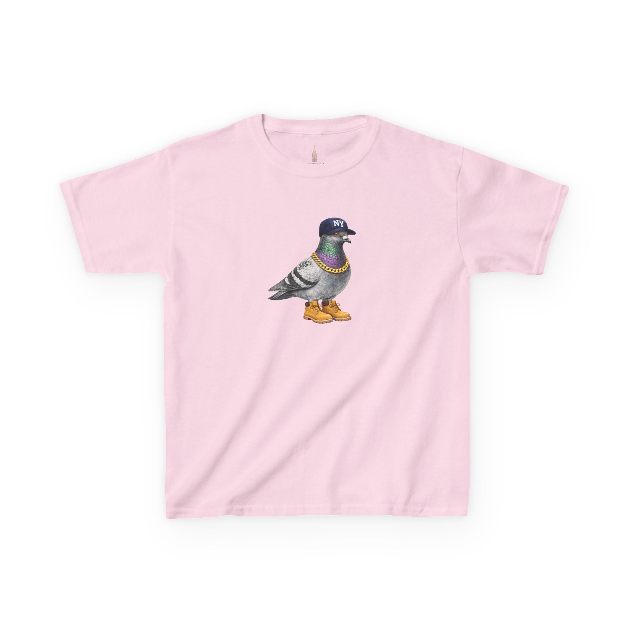 Customizable Bronx NYC Pigeon Kid Tee —  Cute Baseball Fan Bird T-Shirt for Children