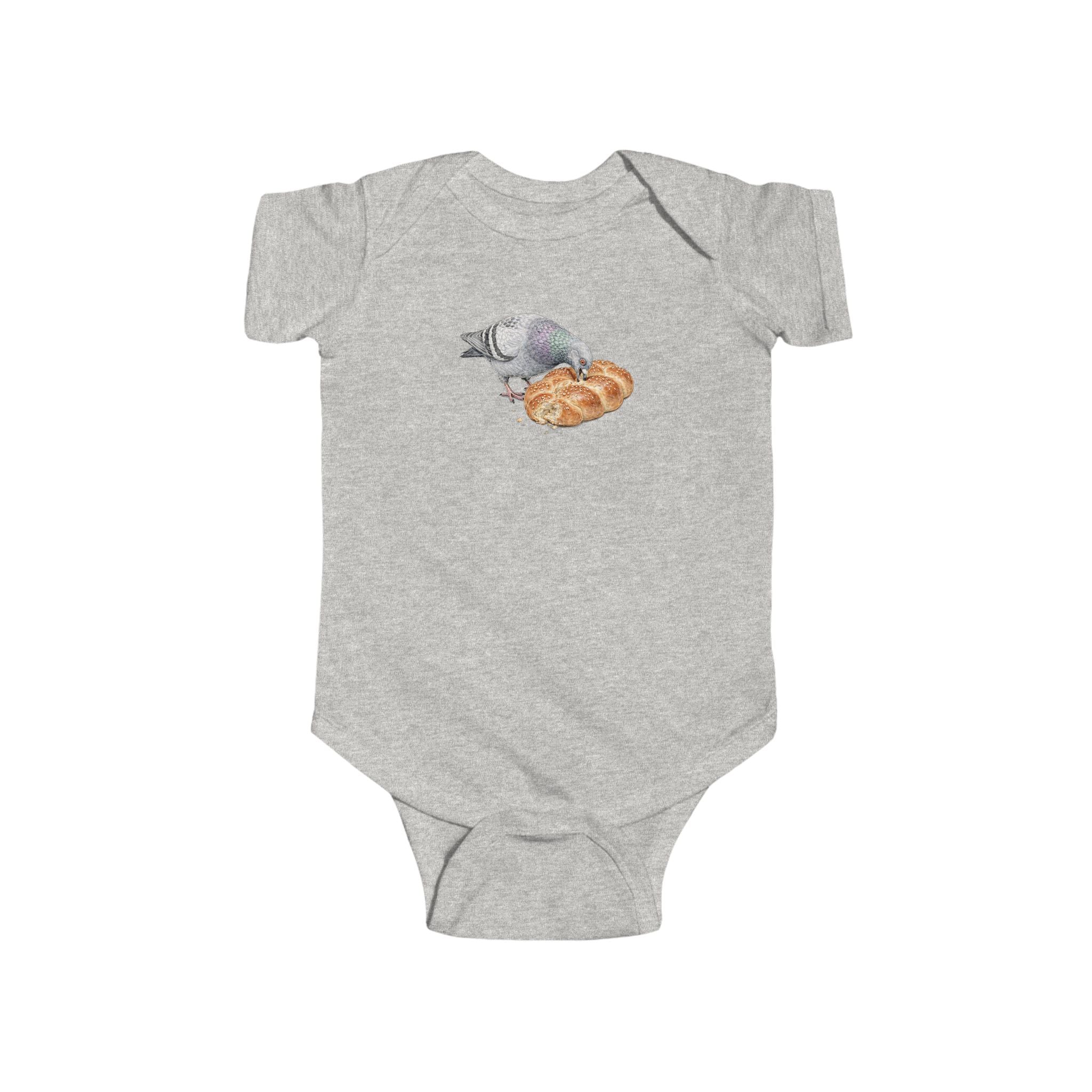 Customizable Borough Park NYC Pigeon Baby Onesie | New Yorker Reveal Infant Bodysuit