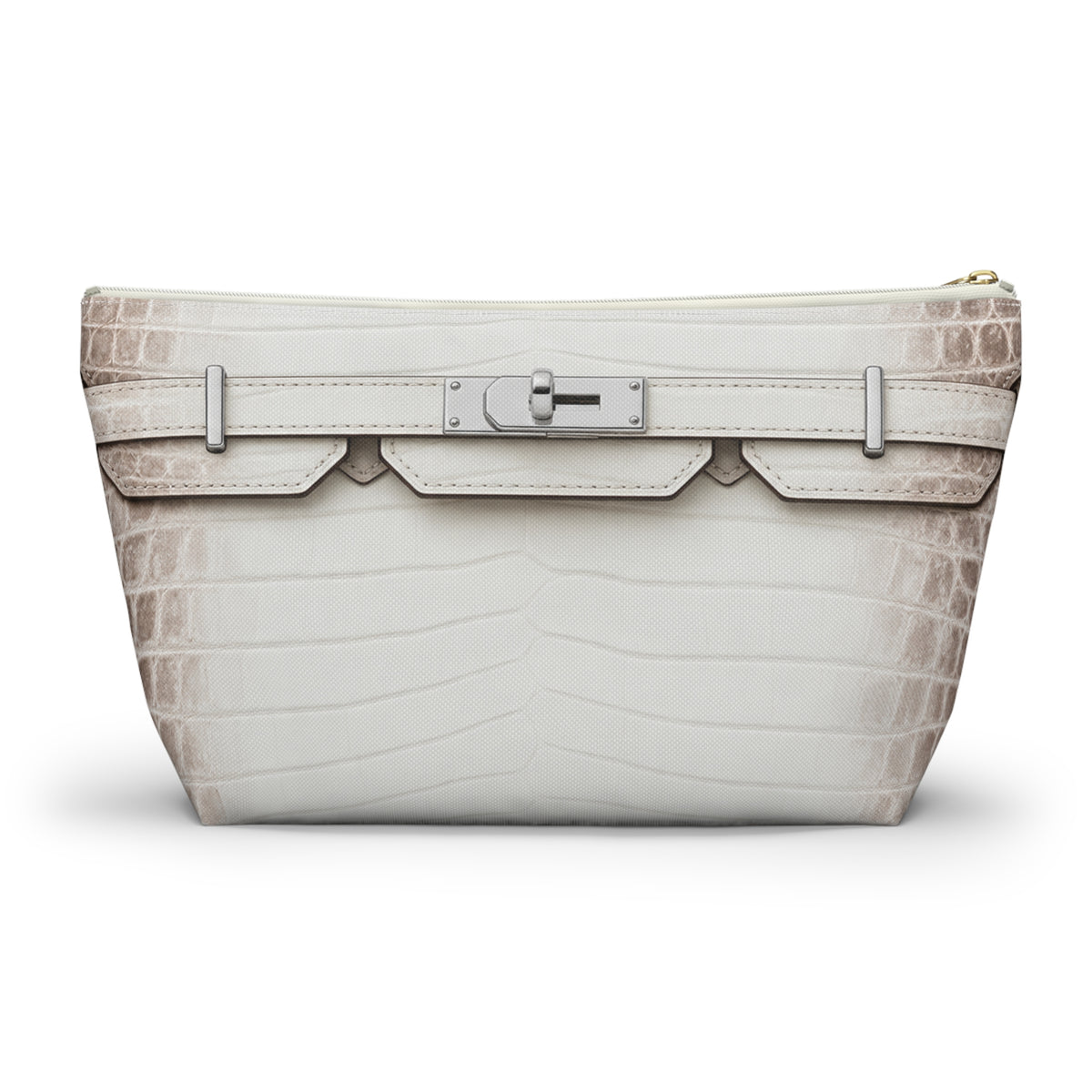 Canal Street Large White Makeup Bag —  T-Bottom Travel Bag