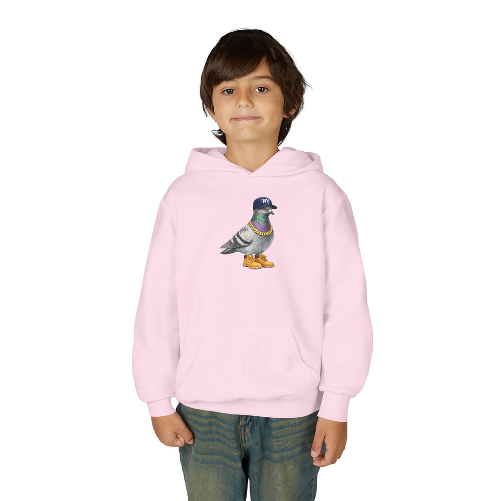 Customizable Bronx NYC Pigeon NYC Kids Hoodie | New York Baseball Sports Fan Bird Lovers Childrens Hooded Sweatshirt