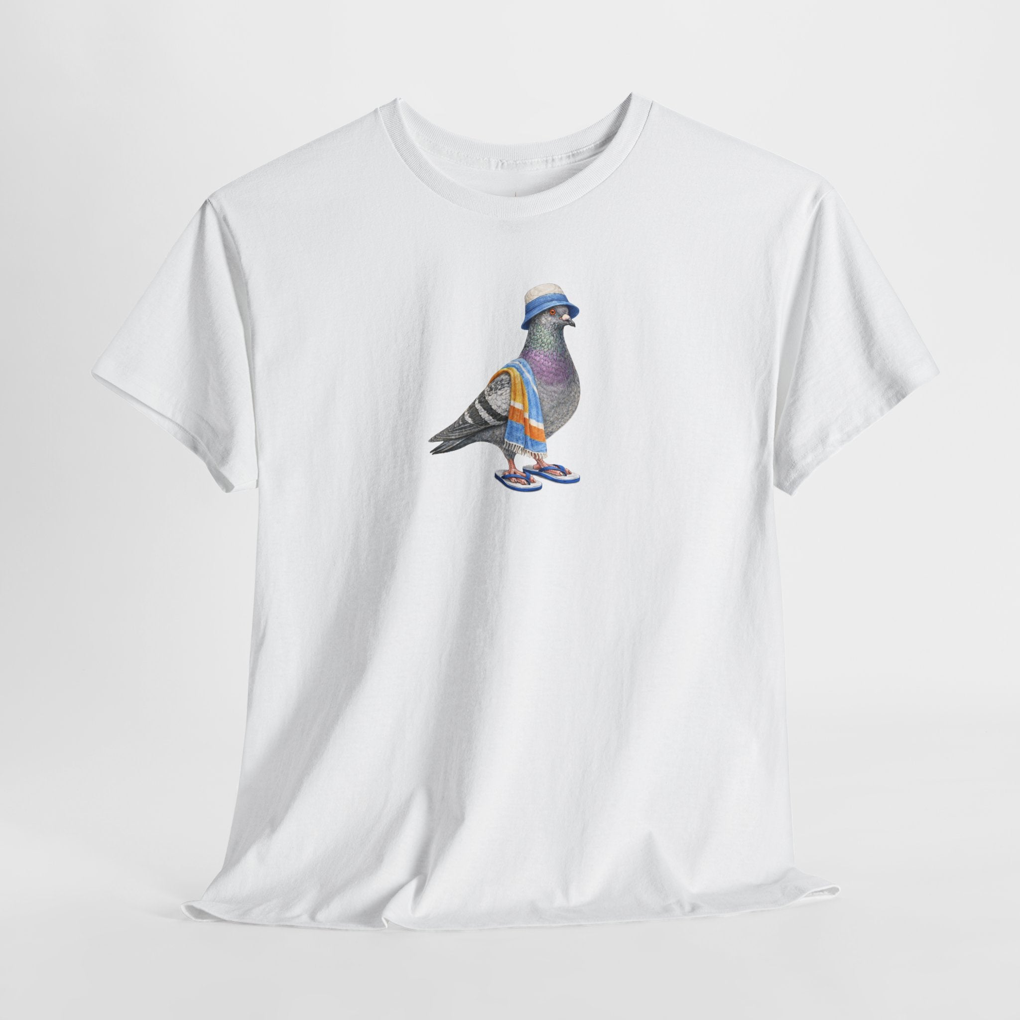 Customizable Coney Island NYC Pigeon T-Shirt | Beach Bum Tee