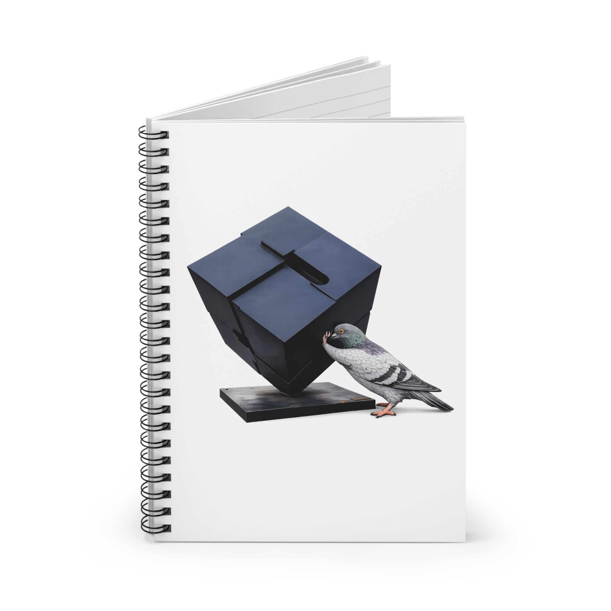 Customizable Astor Place NYC Pigeon Spiral Journal | East Village Bird Lovers Notebook