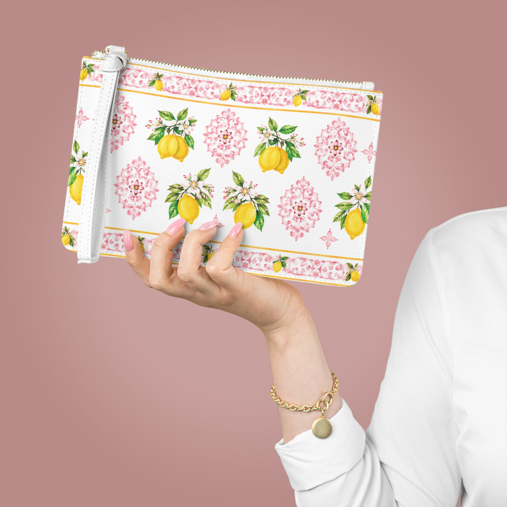 Little Italy Amalfi Pink and White with Lemon Clutch
