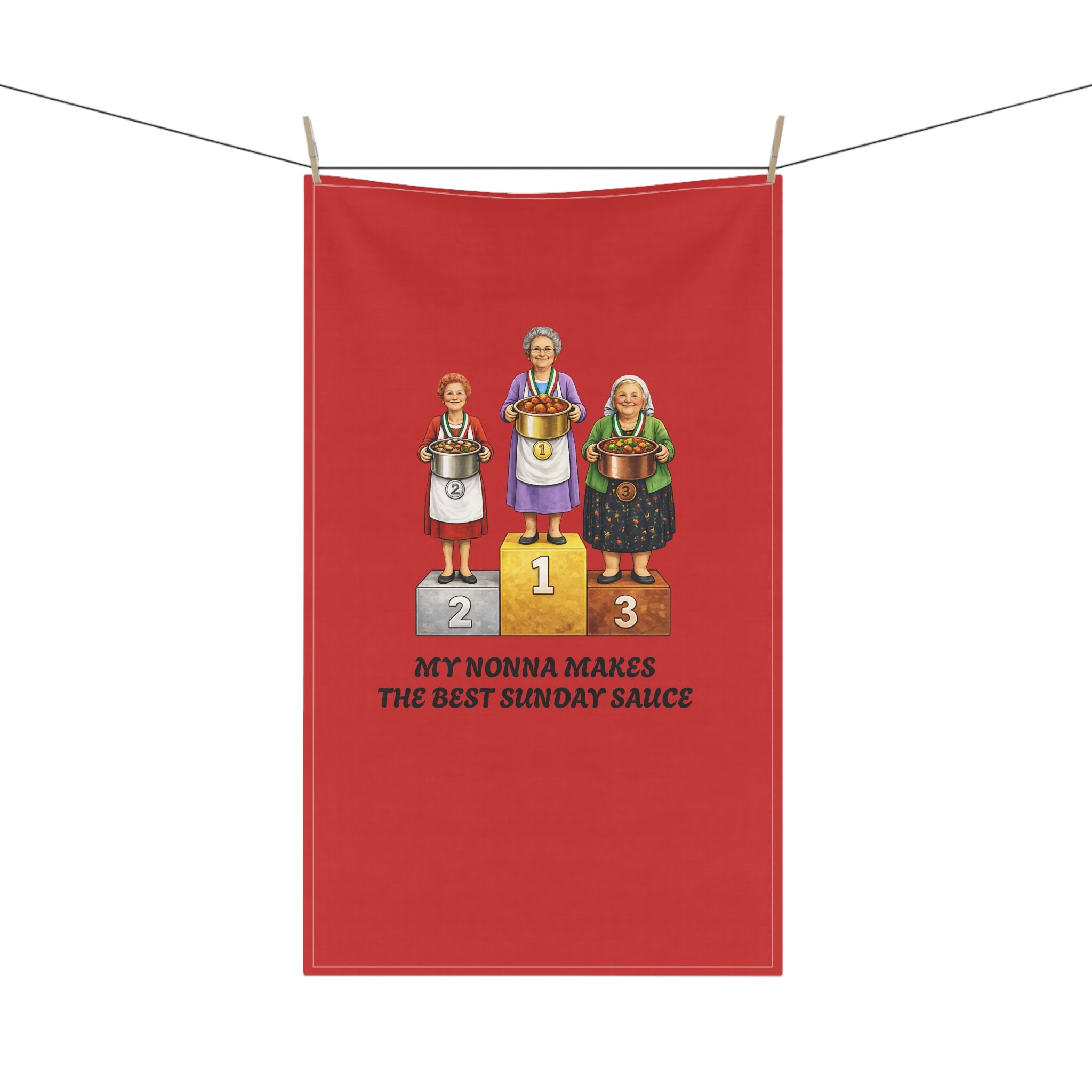 My Nonna Makes the Best Sunday Sauce Tea Towel | Italian Grandma Pasta Sauce Competition Nonna Towel