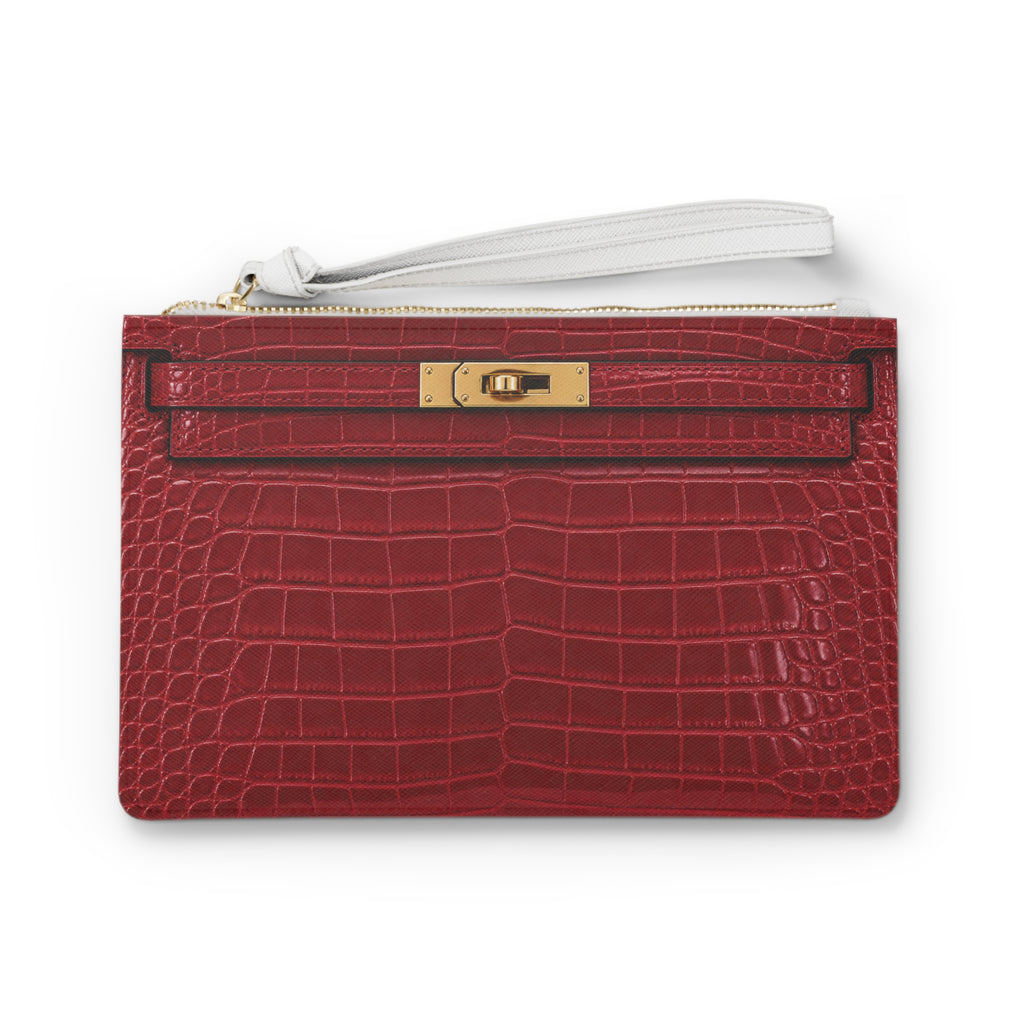 Canal Street Burgundy Clutch Bag — Elegant Wristlet Purse for Evening & Gifts