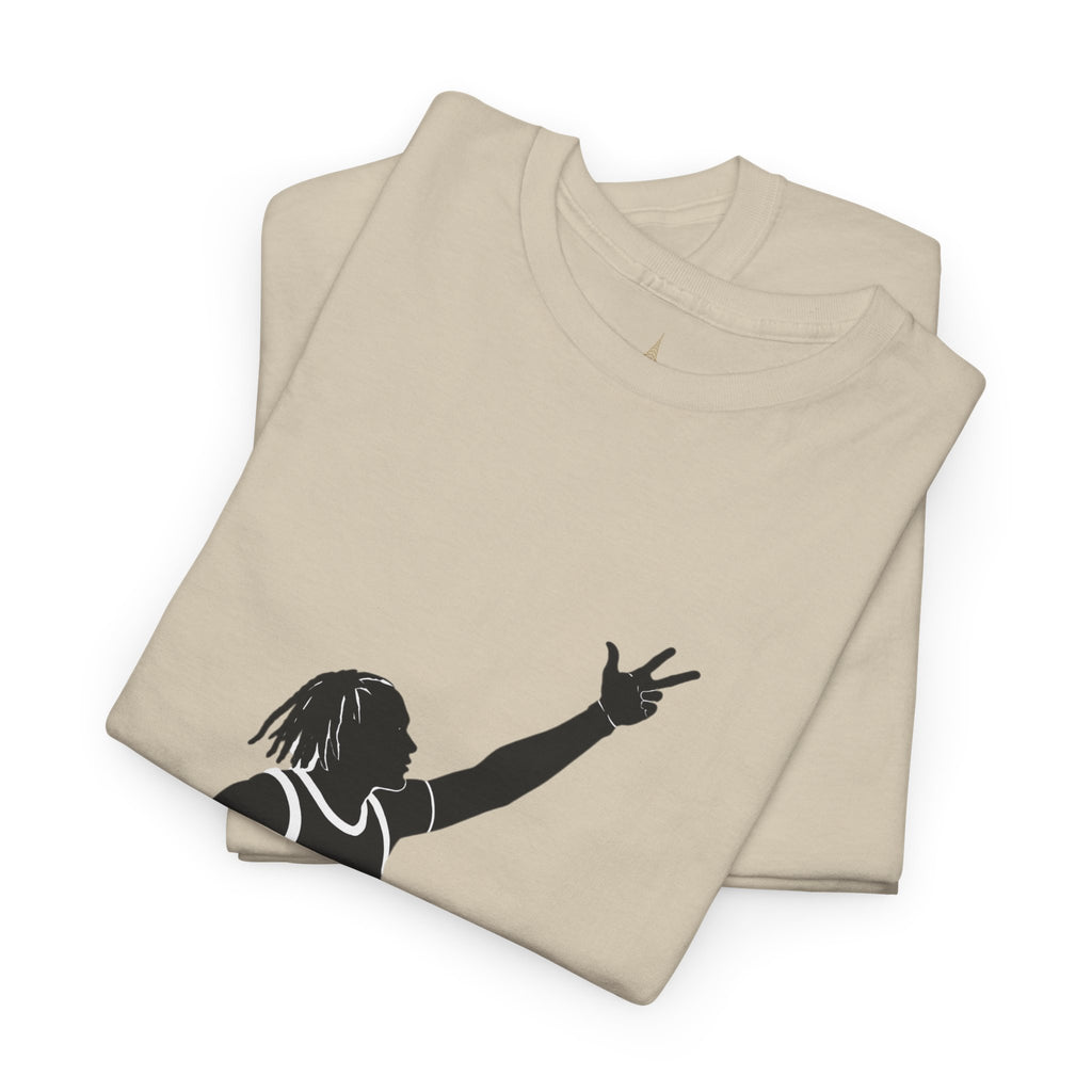 Customizable Jalen Brunson 3 Points Celly T-Shirt | New York Basketball Tee