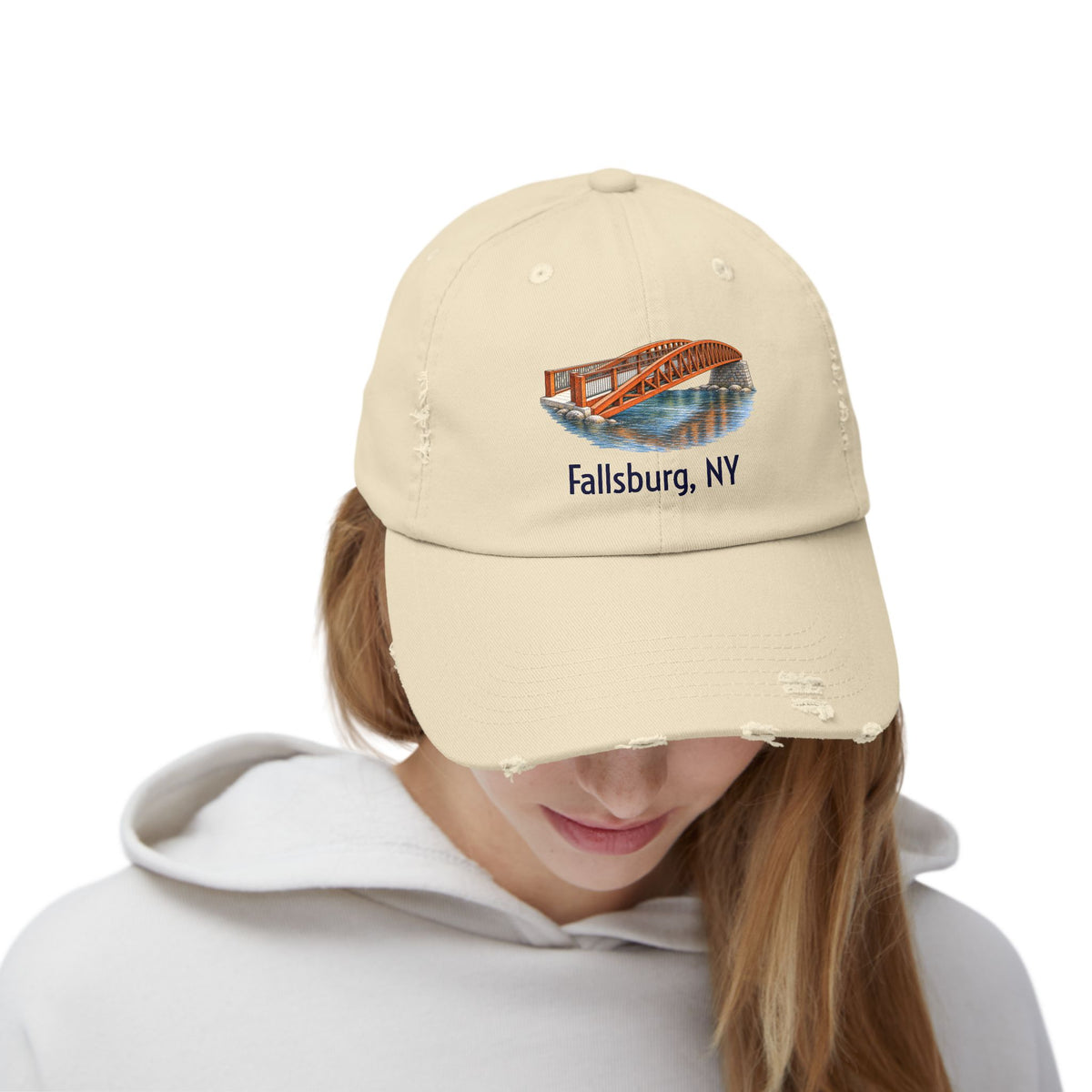 Neversink Crossing Distressed Cap — Fallsburg Catskills Upstate New York Hat