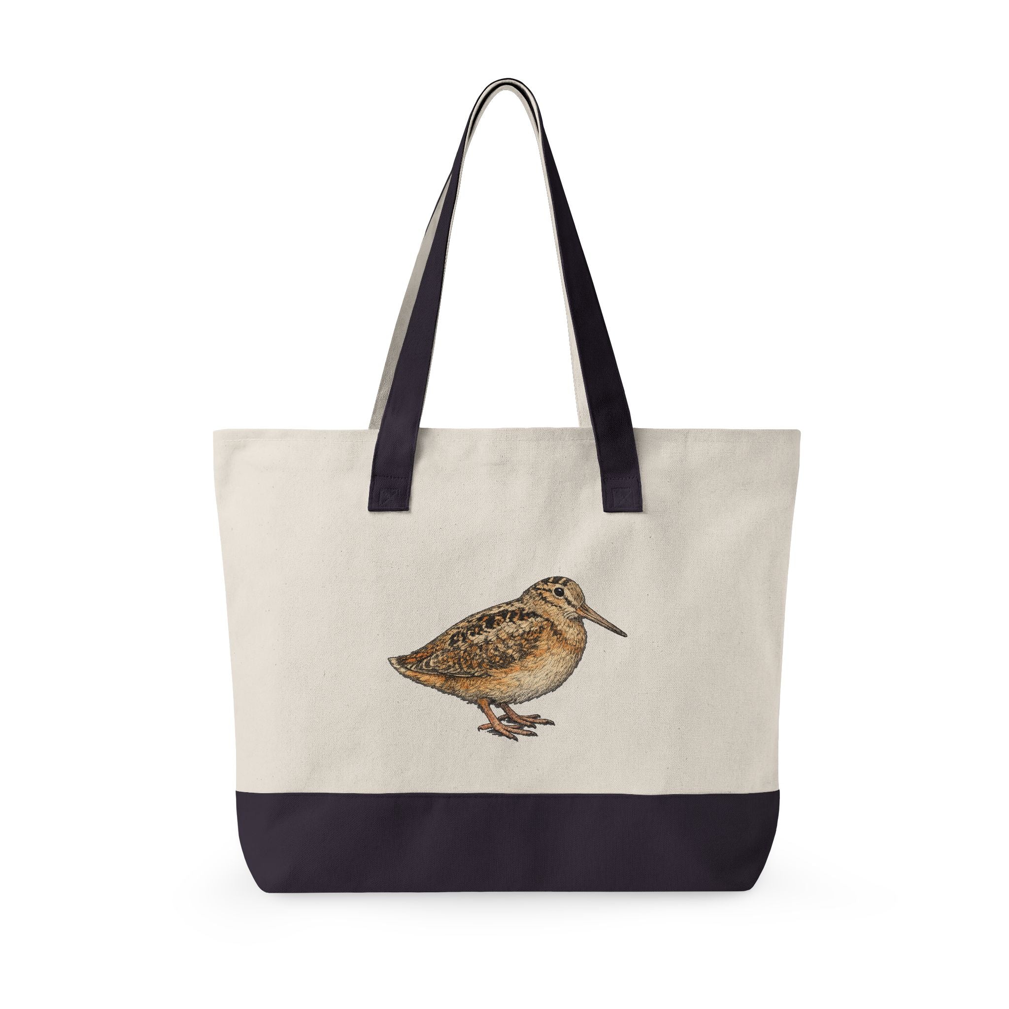Bryant Park American Woodcock Zippered Canvas Tote Bag | Grocery Subway Tote