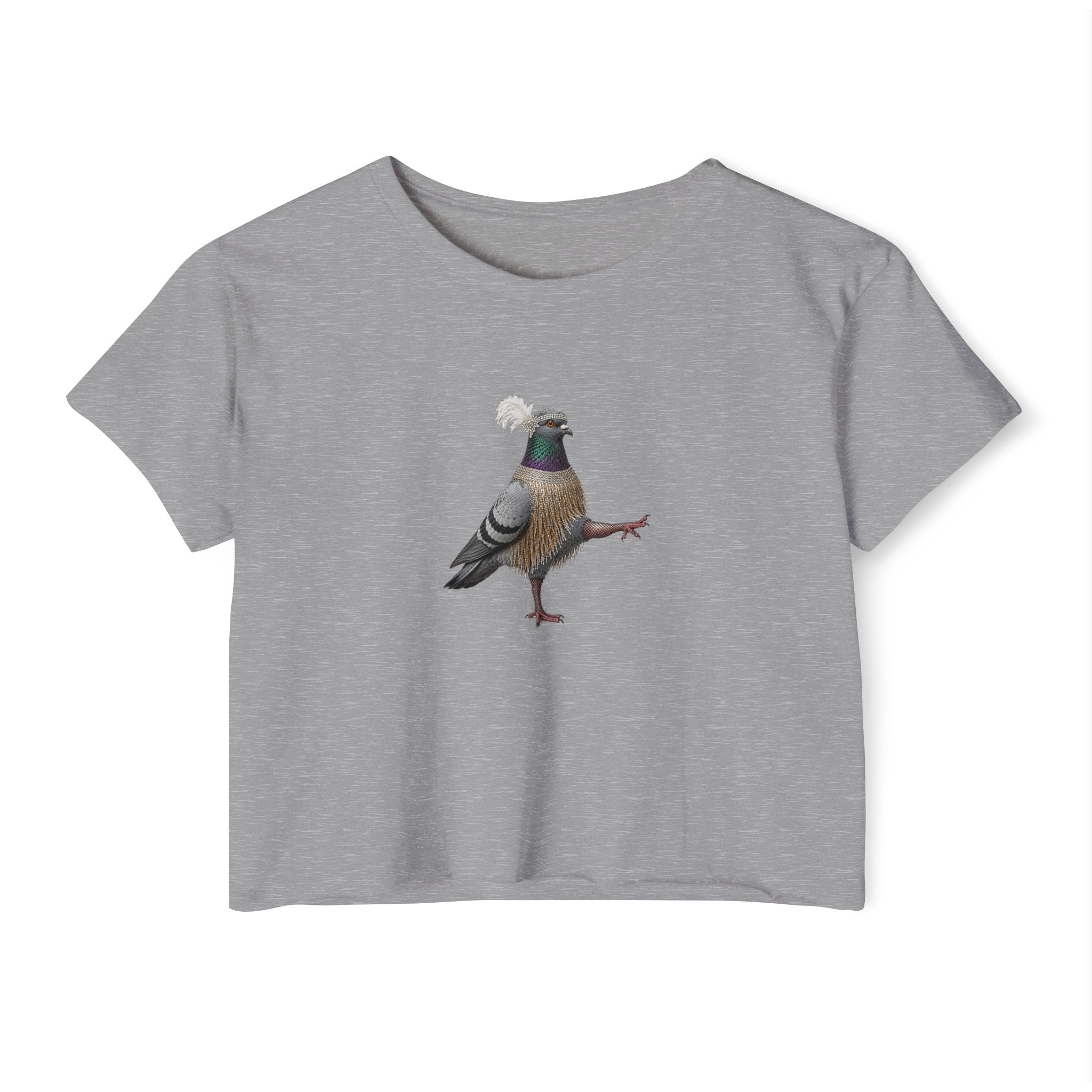 Customizable Rockefeller Center NYC Pigeon Crop Top