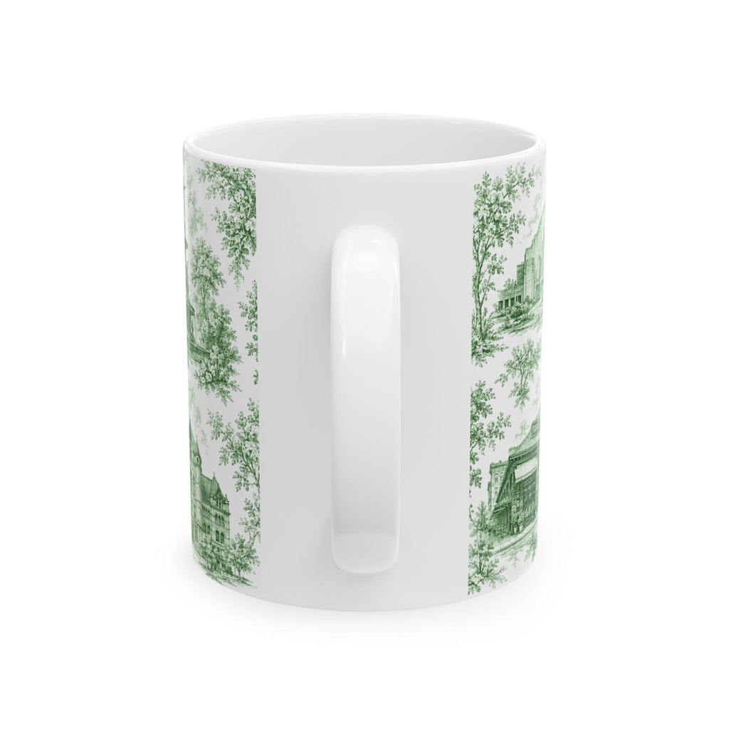 Cincinnati Blue Toile de Jouy Ceramic Mug — Coffee mug 11oz