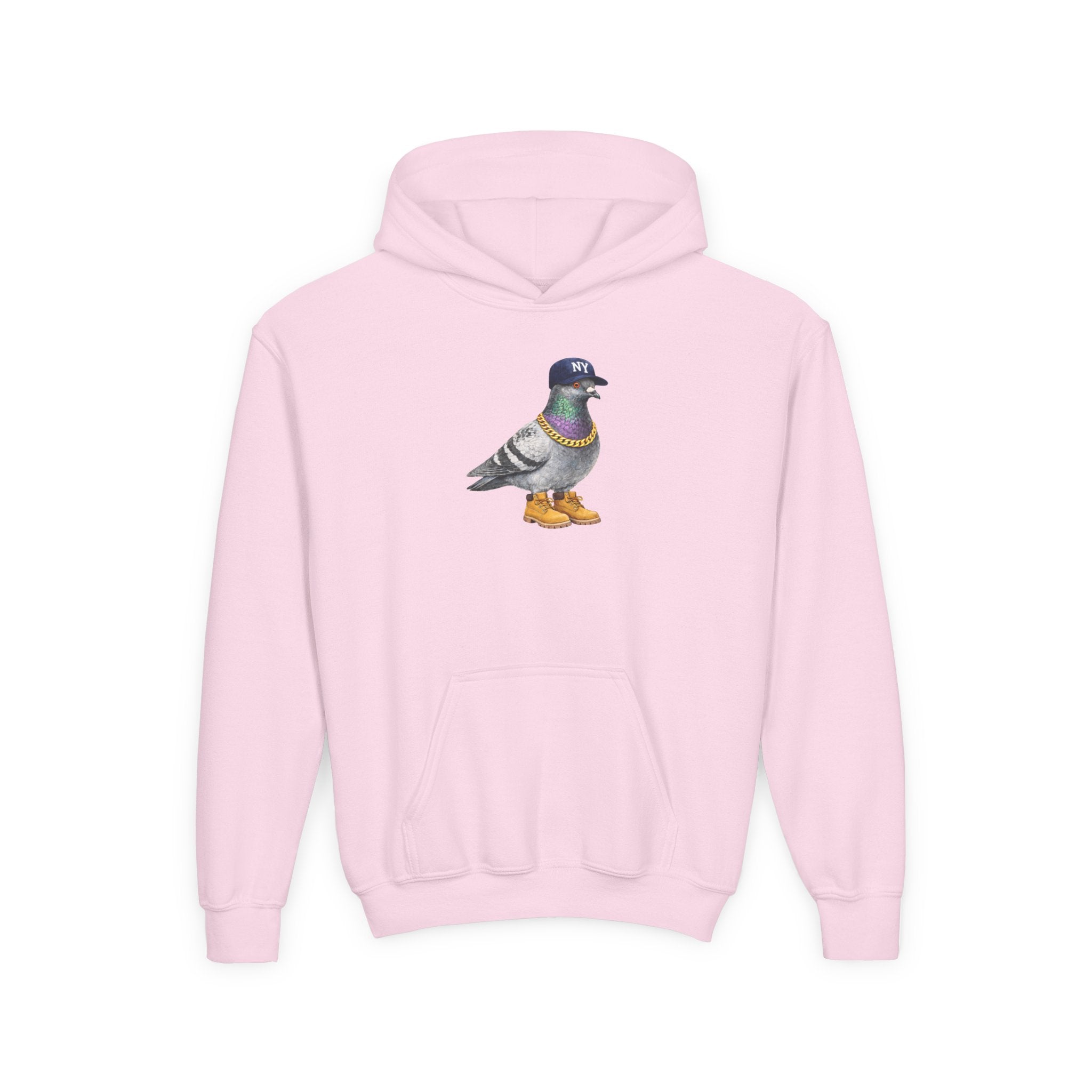 Customizable Bronx NYC Pigeon NYC Kids Hoodie | New York Baseball Sports Fan Bird Lovers Childrens Hooded Sweatshirt