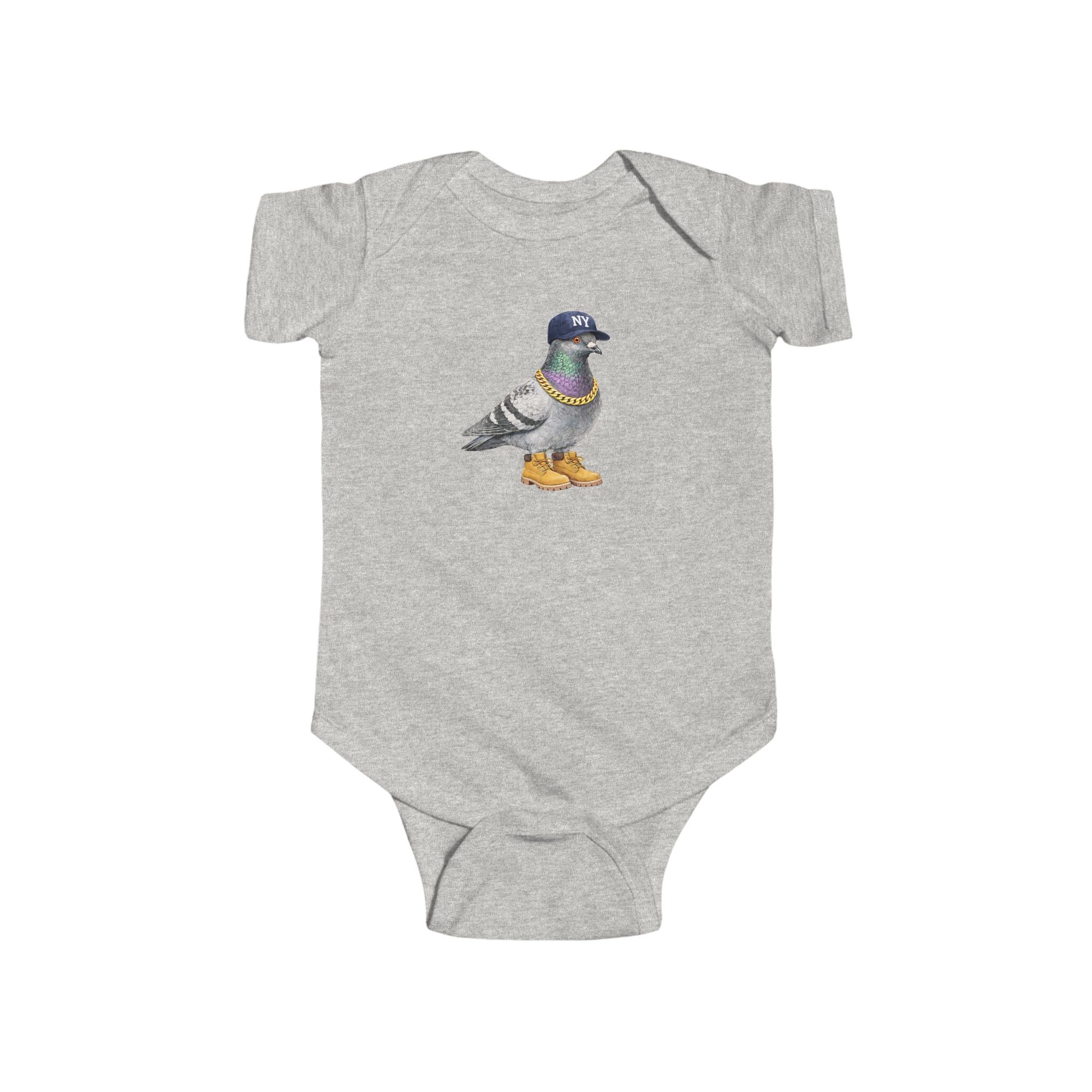 Customizable Bronx NYC Pigeon Baby Onesie | New Yorker Reveal Infant Bodysuit