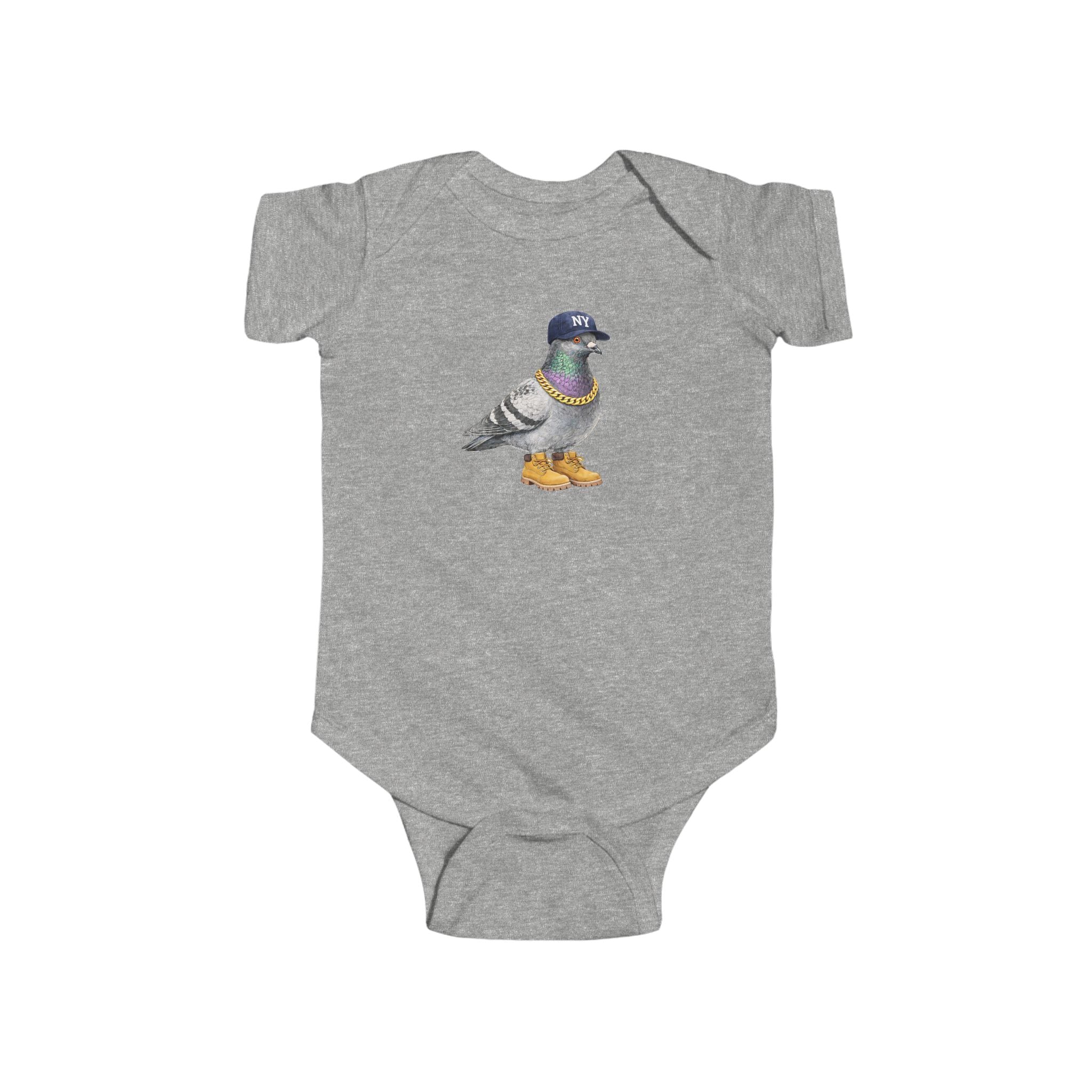 Customizable Bronx NYC Pigeon Baby Onesie | New Yorker Reveal Infant Bodysuit