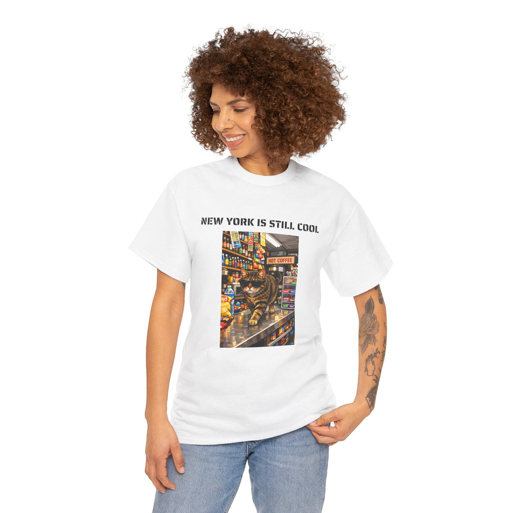 New York Is Still Cool T-Shirt   NYC Bodega Cat Gift Tee