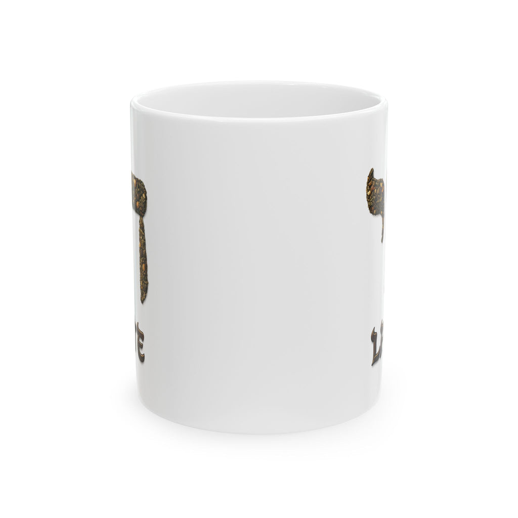 Hebrew Chai Latte Mug | Ceramic Coffee Tea Mug 11oz