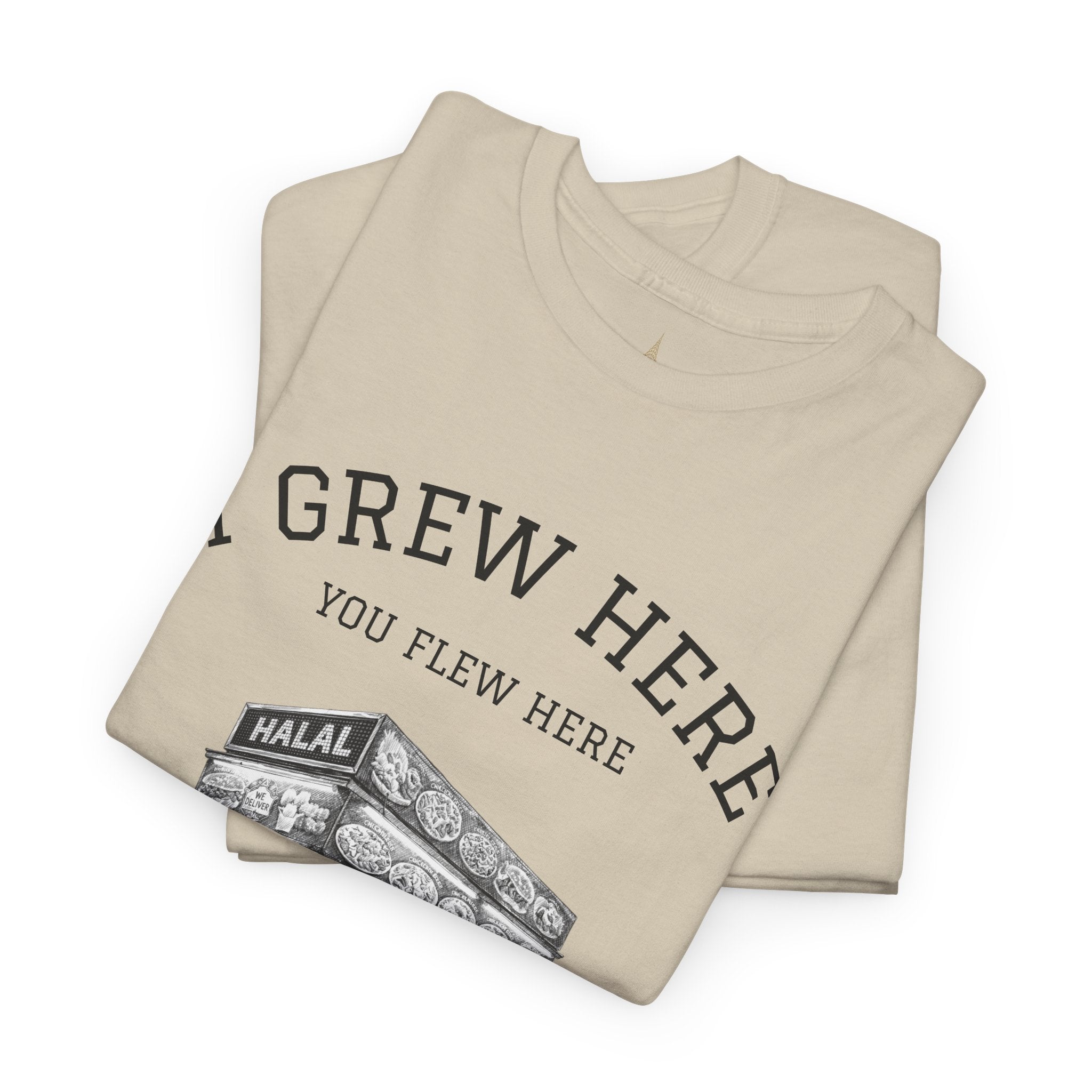 NYC Halal Food Cart Tee | New York I Grew Here You Flew Here T-Shirt