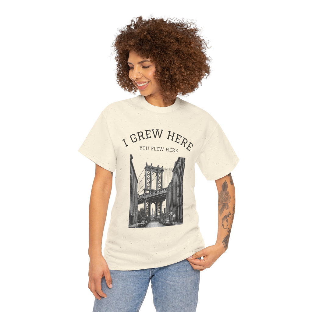 DUMBO Brooklyn Manhattan Bridge T-Shirt  I  I Grew Here You Flew Here Tee