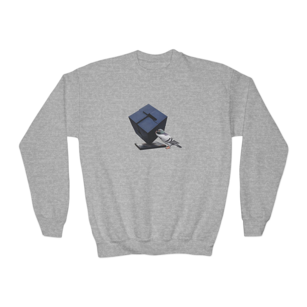 Customizable Astor Place NYC Pigeon NYC Kids Crewneck Sweatshirt    New York Alamo Cube Bird Lover Childrens Sweater
