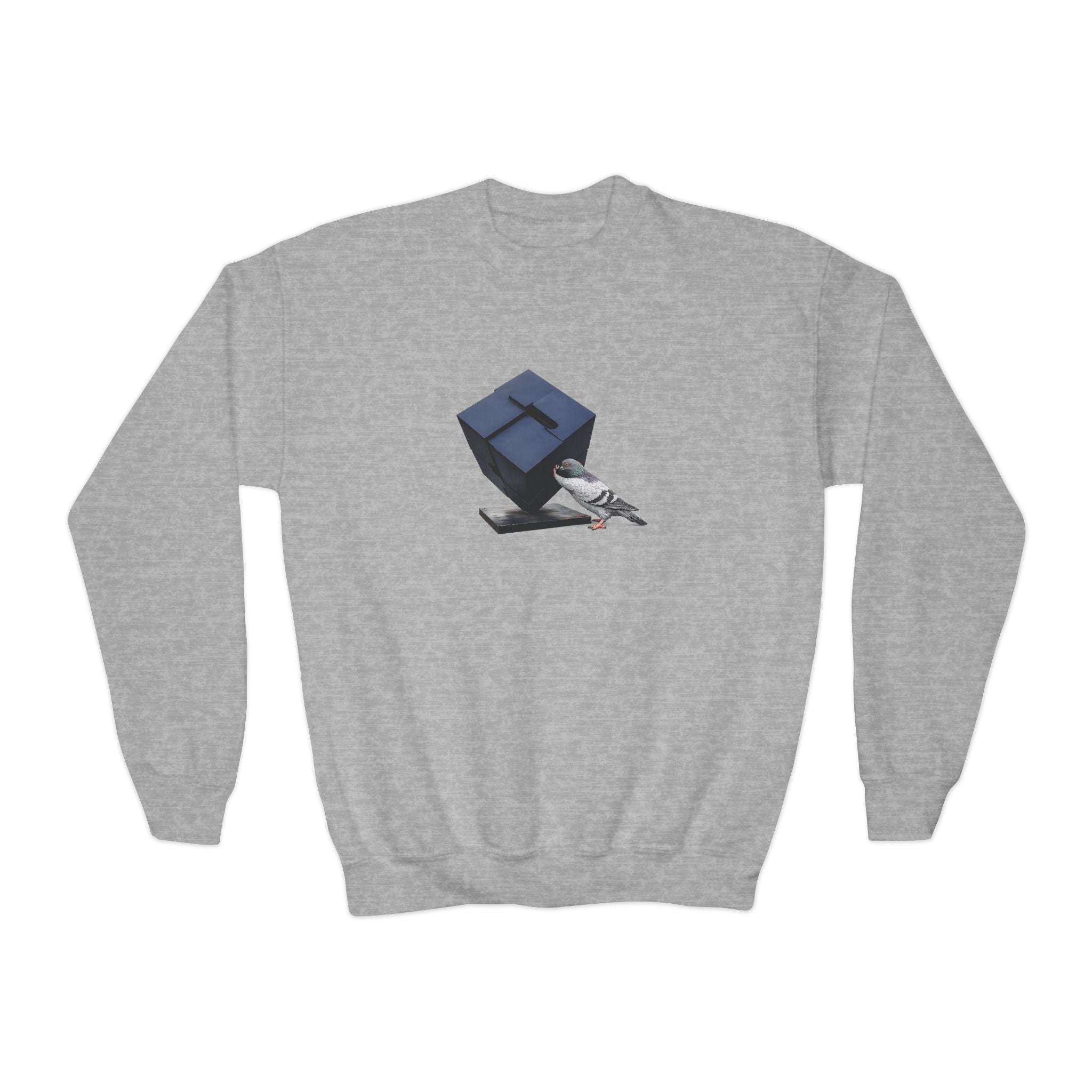 Customizable Astor Place NYC Pigeon NYC Kids Crewneck Sweatshirt    New York Alamo Cube Bird Lover Childrens Sweater
