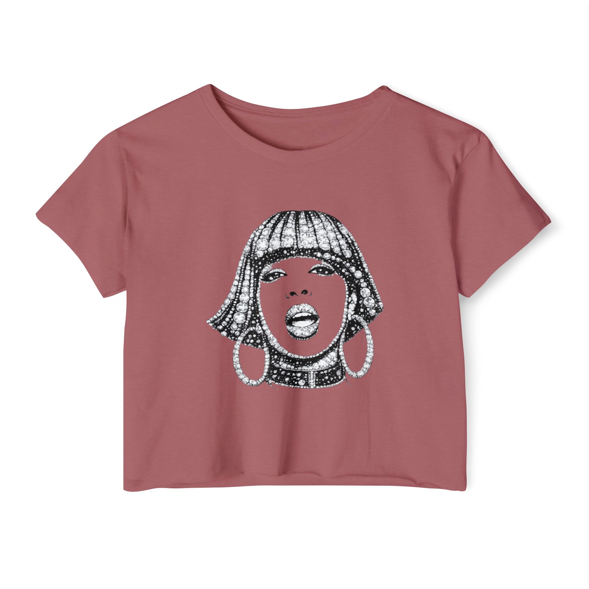 Diamond Queen of Hip Hop Soul Crop Top T-shirt   Music Tee