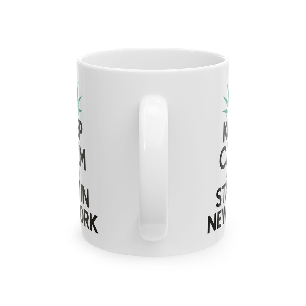 'Keep Calm and Stay in New York' Ceramic Coffee Cup, 11oz