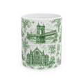 Cincinnati Blue Toile de Jouy Ceramic Mug — Coffee mug 11oz