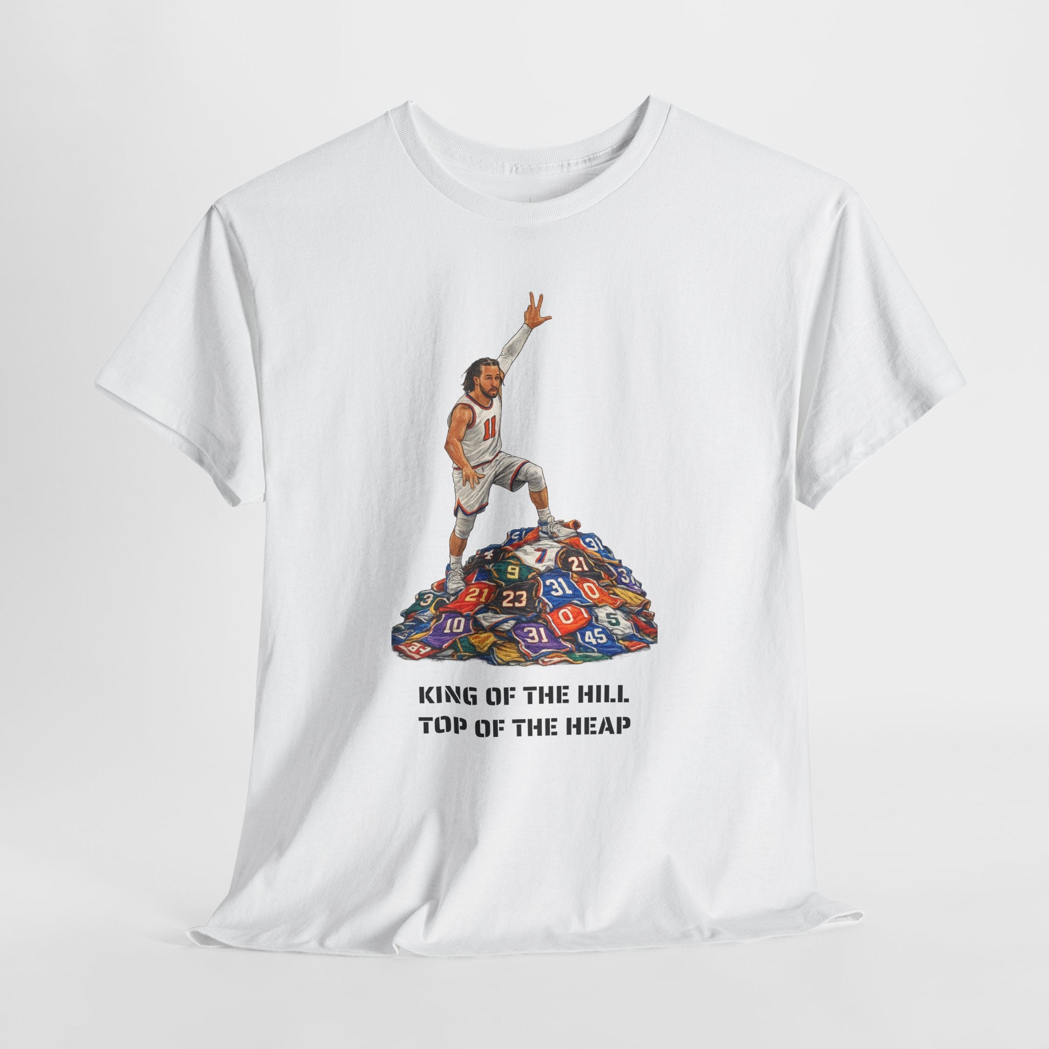 Jalen Brunson King of the Hill Top of the Heap Tee | New York New York Basketball T-Shirt