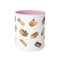 NYC Italian Bakery Pattern Mug | Cannoli Rainbow Cookie Zeppoli Tiramisu Biscotti Napoleon 11oz Ceramic Coffee Cup
