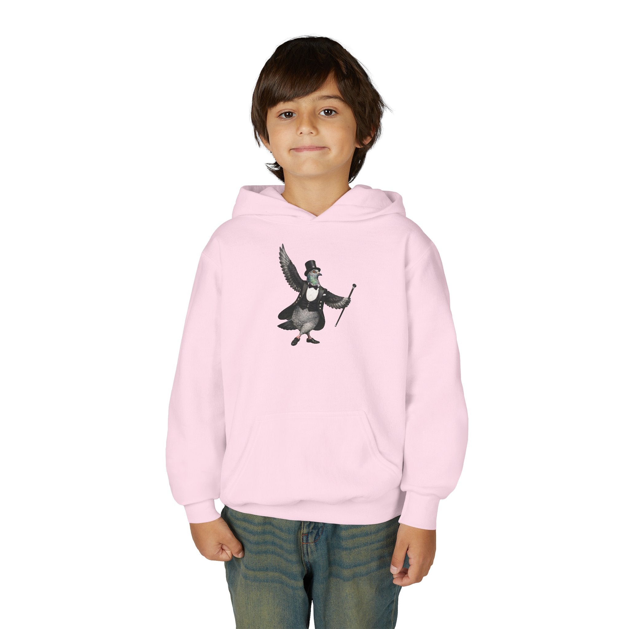 Sudadera con capucha para niños de Broadway NYC con paloma personalizable | Sudadera con capucha para niños amantes de las aves y el teatro de Nueva York