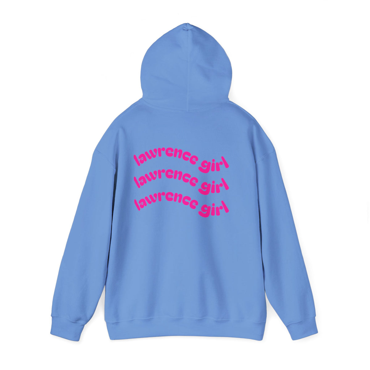 Lawrence Girl Hoodie – Retro Pink Wave Back Print Hooded Sweatshirt