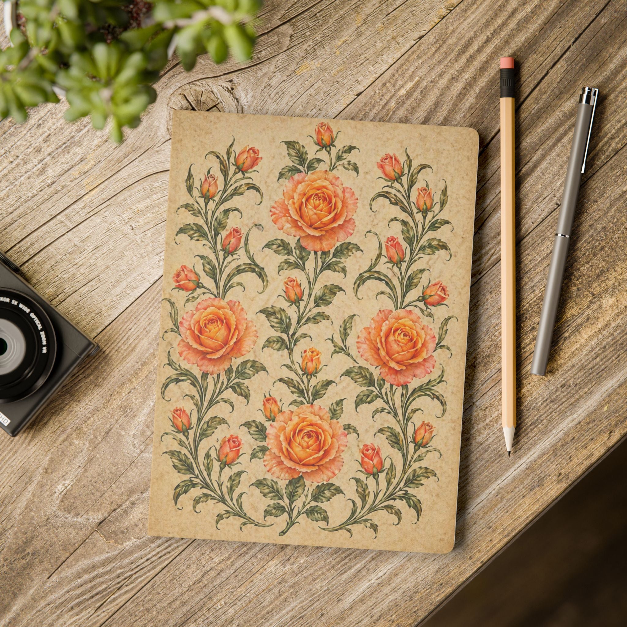 Botanical Garden Vintage-style Floral Journal 2 — Garden Softcover Notebook