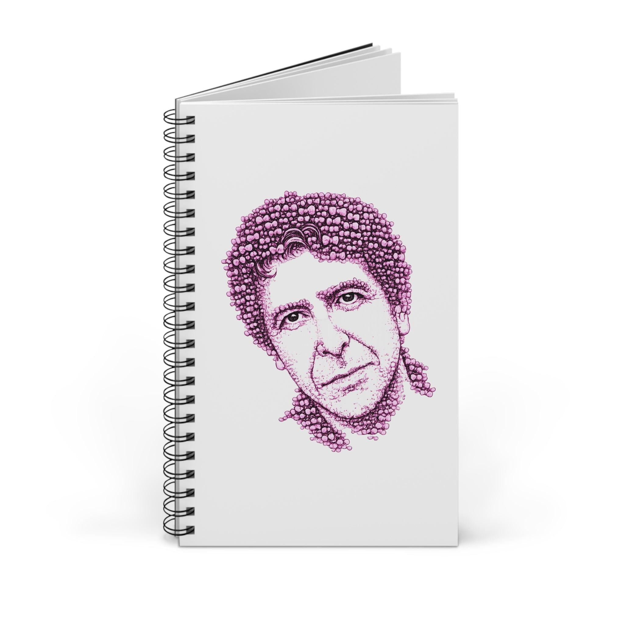 Customizable Bowtie Leonard Cohen Spiral Journal | NYC Music Folk Notebook