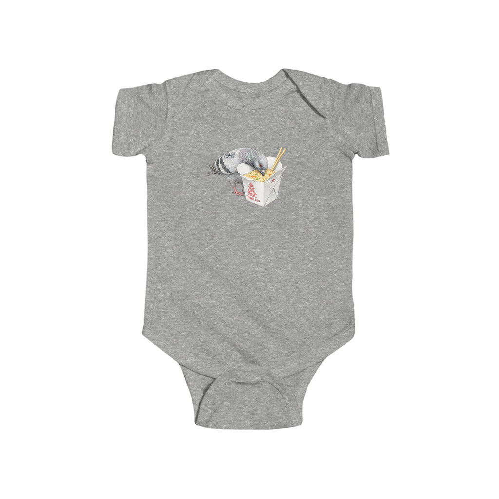 Customizable Flushing NYC Pigeon Baby Onesie | New Yorker Reveal Infant Bodysuit