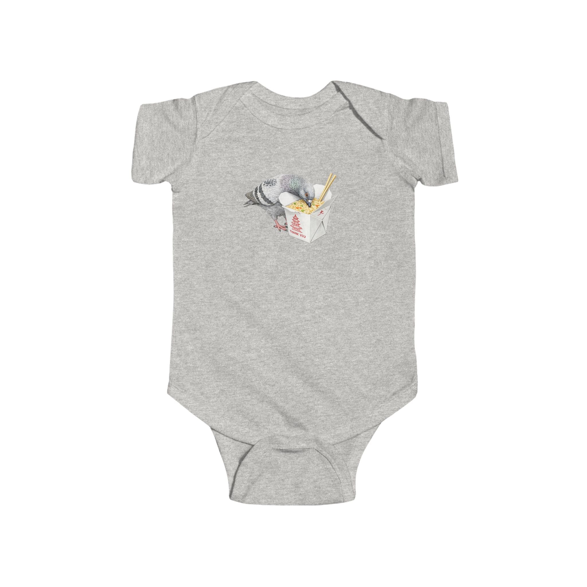 Customizable Flushing NYC Pigeon Baby Onesie | New Yorker Reveal Infant Bodysuit