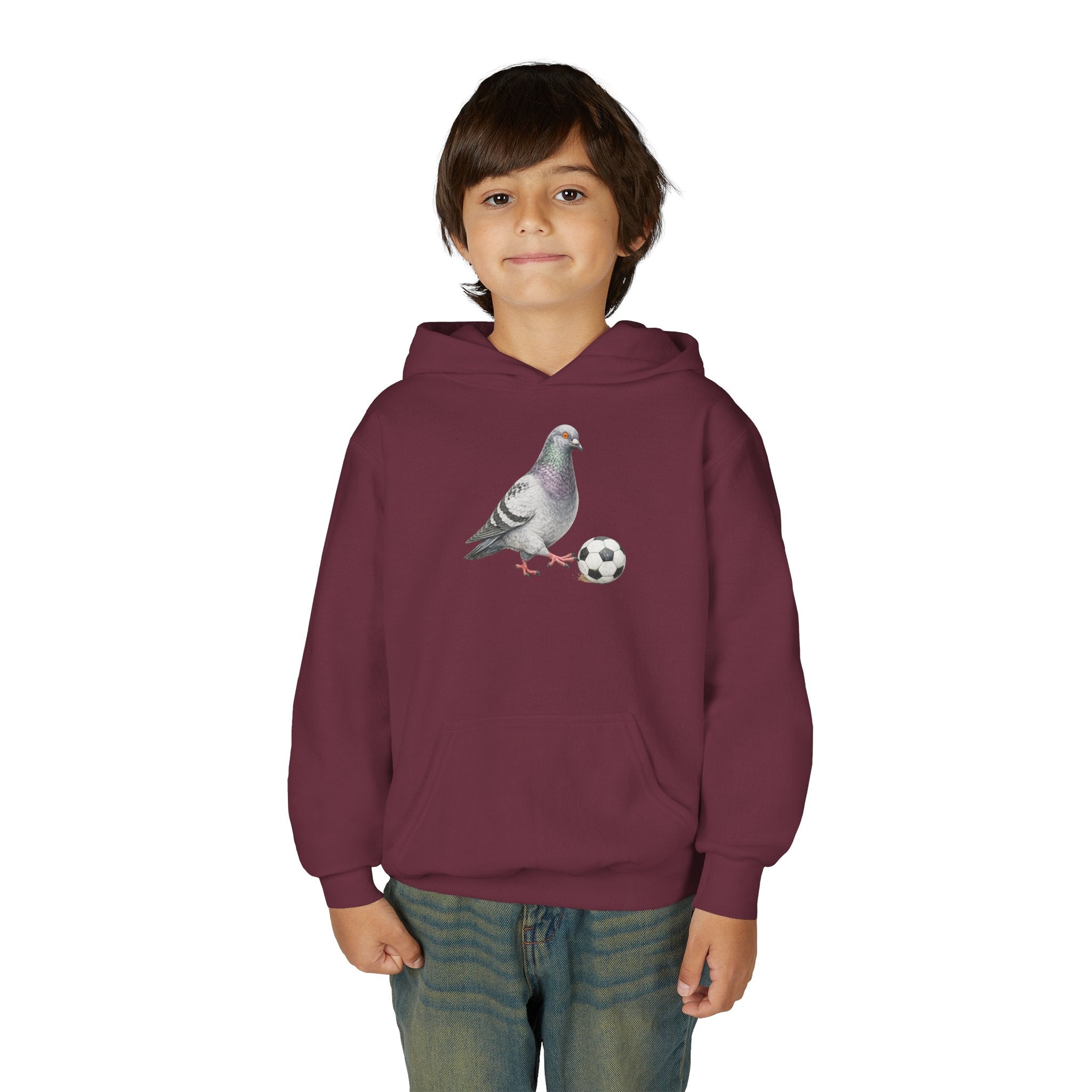 Sudadera con capucha personalizable de paloma de Corona NYC para niños | Sudadera con capucha para niños amantes de las aves y jugadores de fútbol de Nueva York