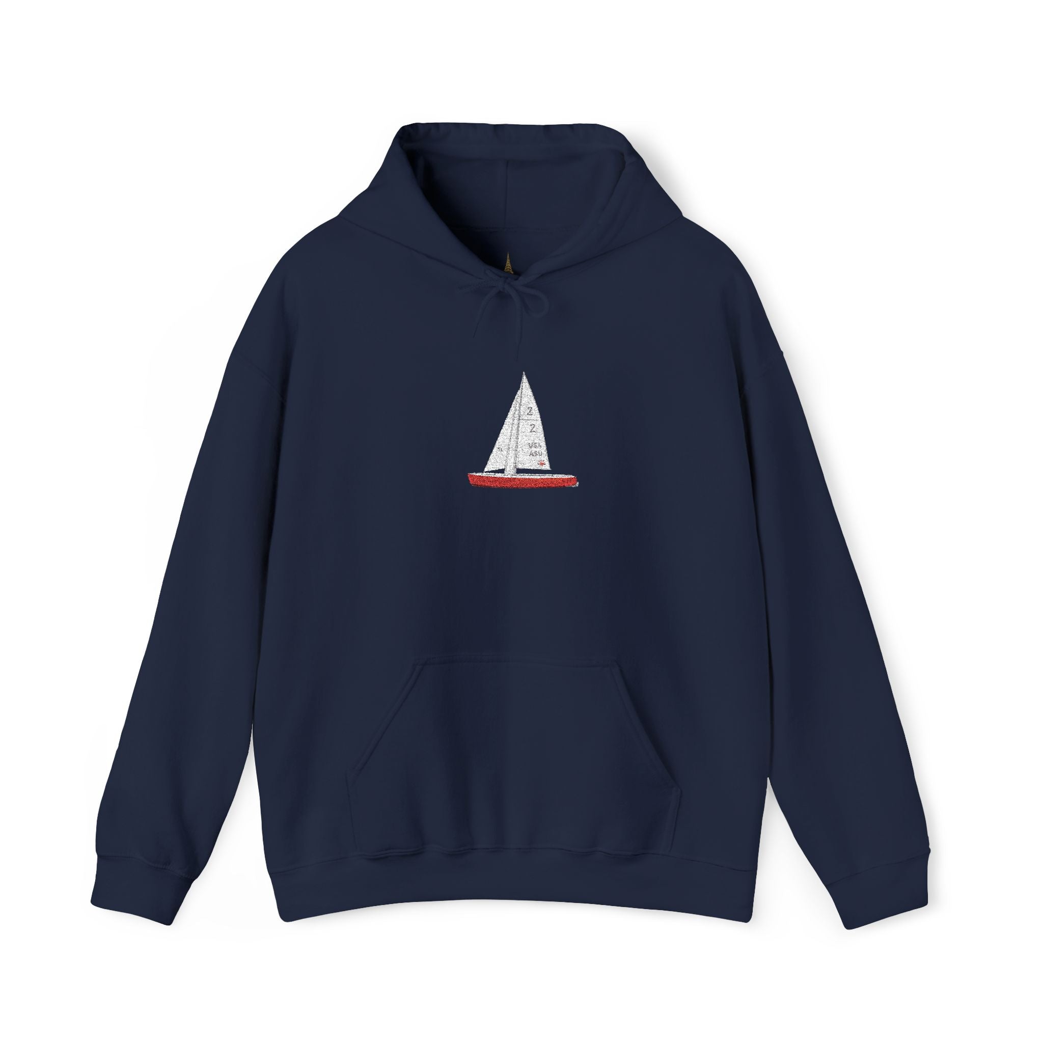Central Park Model Sailboat Embroidered NYC Hoodie   Unisex New York Embroidery Sailboat Hooded Sweatshirt