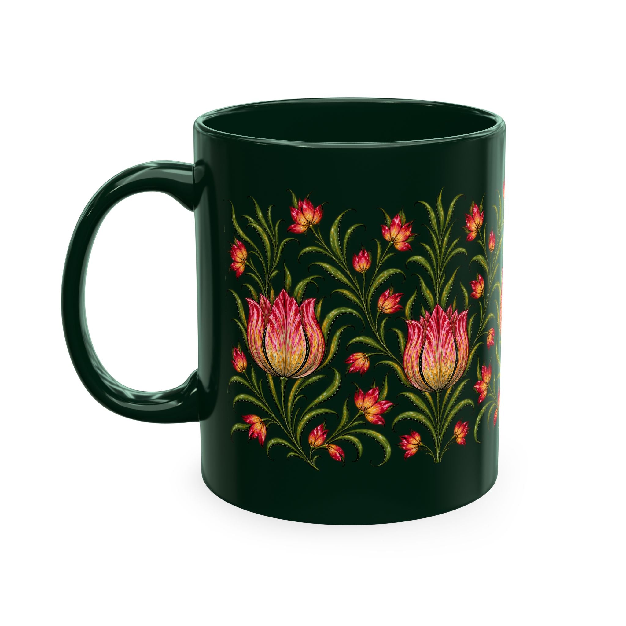 Floral Pattern Ceramic Mug — Botanic Garden Tea Coffee Cup