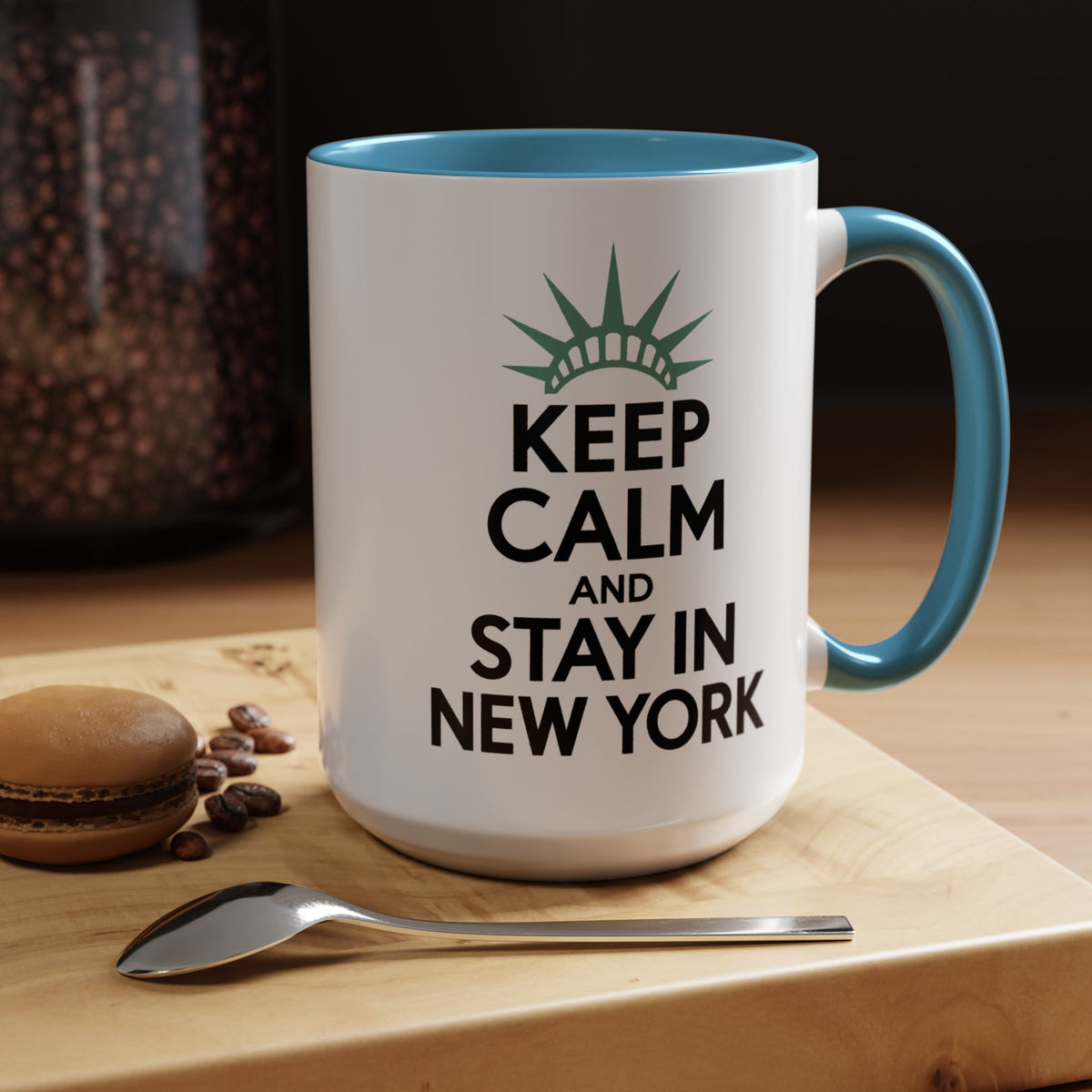 Keep Calm and Stay in New York Accent Coffee Mug 11oz + 15oz