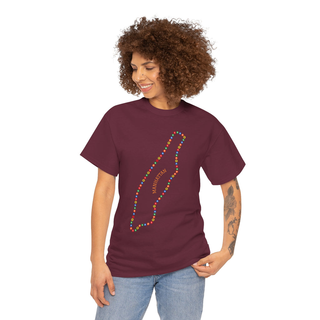 Manhattan Map Subway Signs T-Shirt | Subway Signs Tee