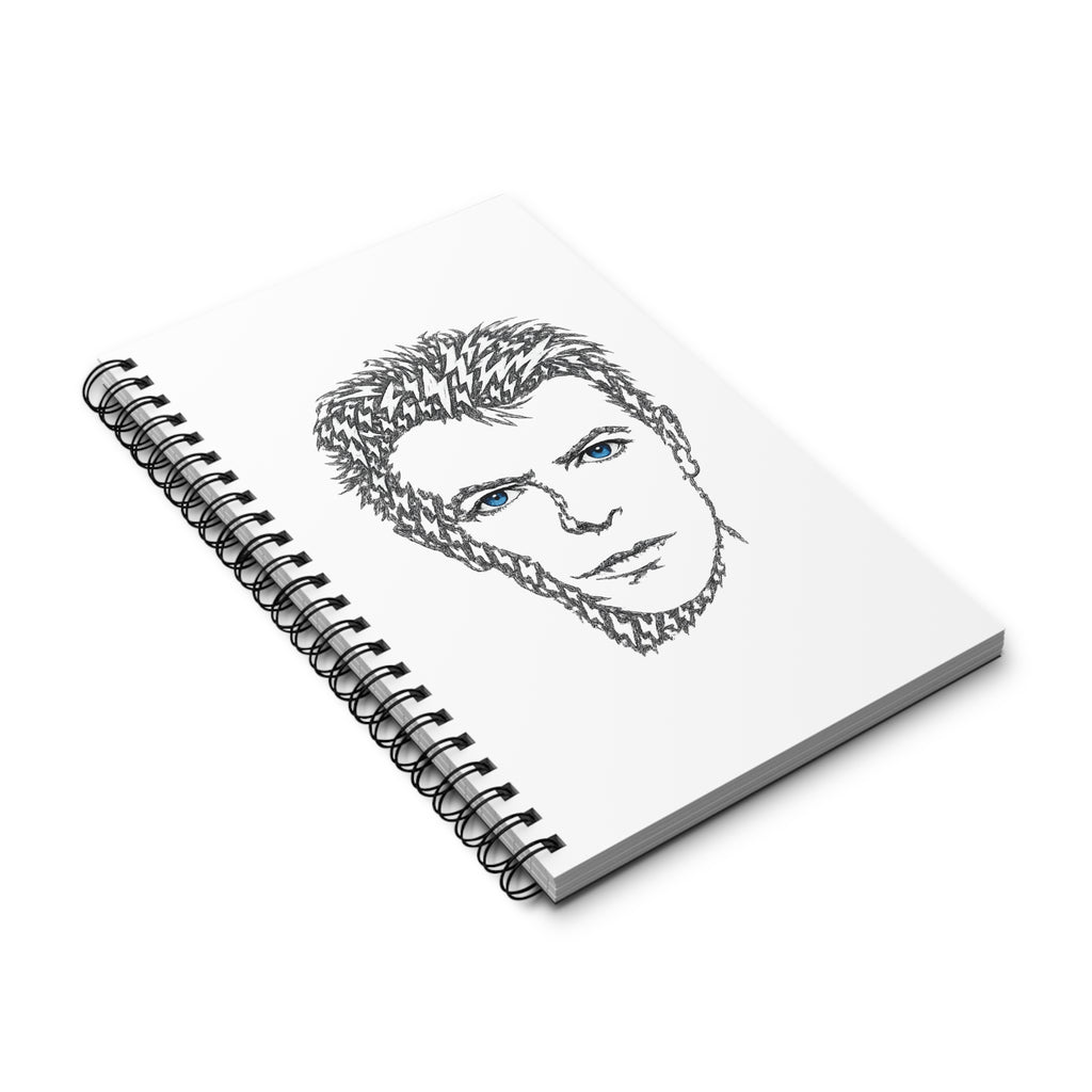 Customizable Lightning Bolt David Bowie Spiral Journal | NYC Music Notebook