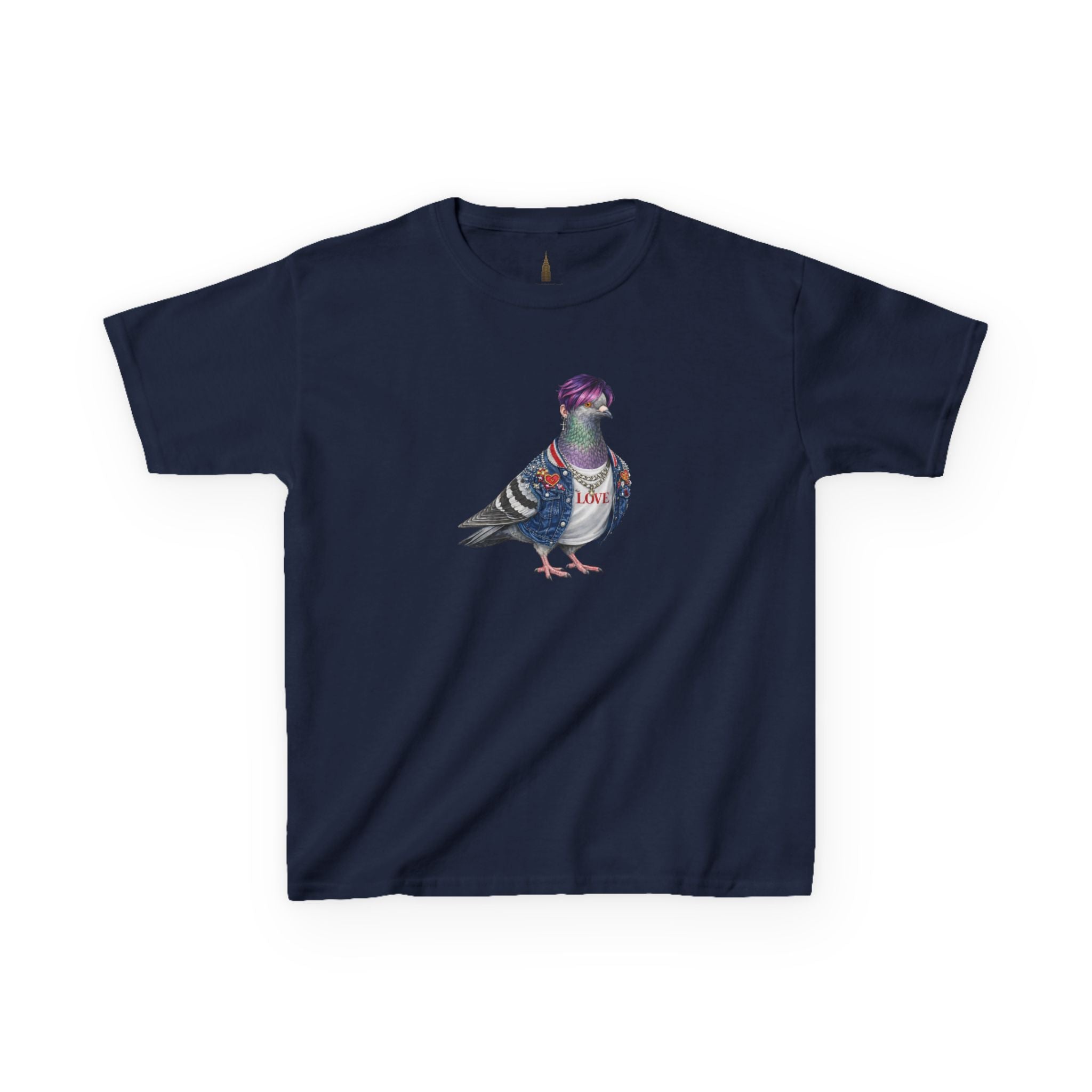 Customizable Koreatown NYC Pigeon Kids KPop Tee — Cute Bird K-Pop T-Shirt for Children